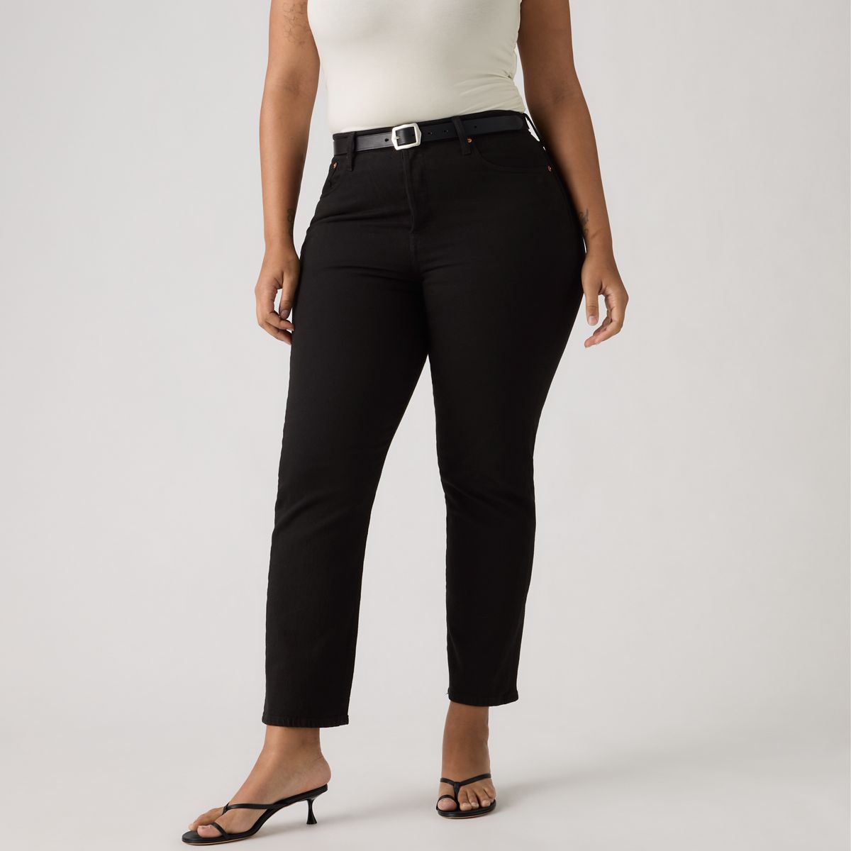 Wedgie Straight Ankle Women's Jeans — Black Sprout