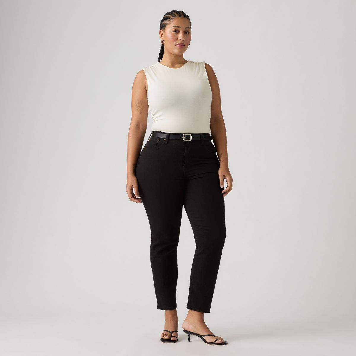 Wedgie Straight Ankle Women's Jeans — Black Sprout