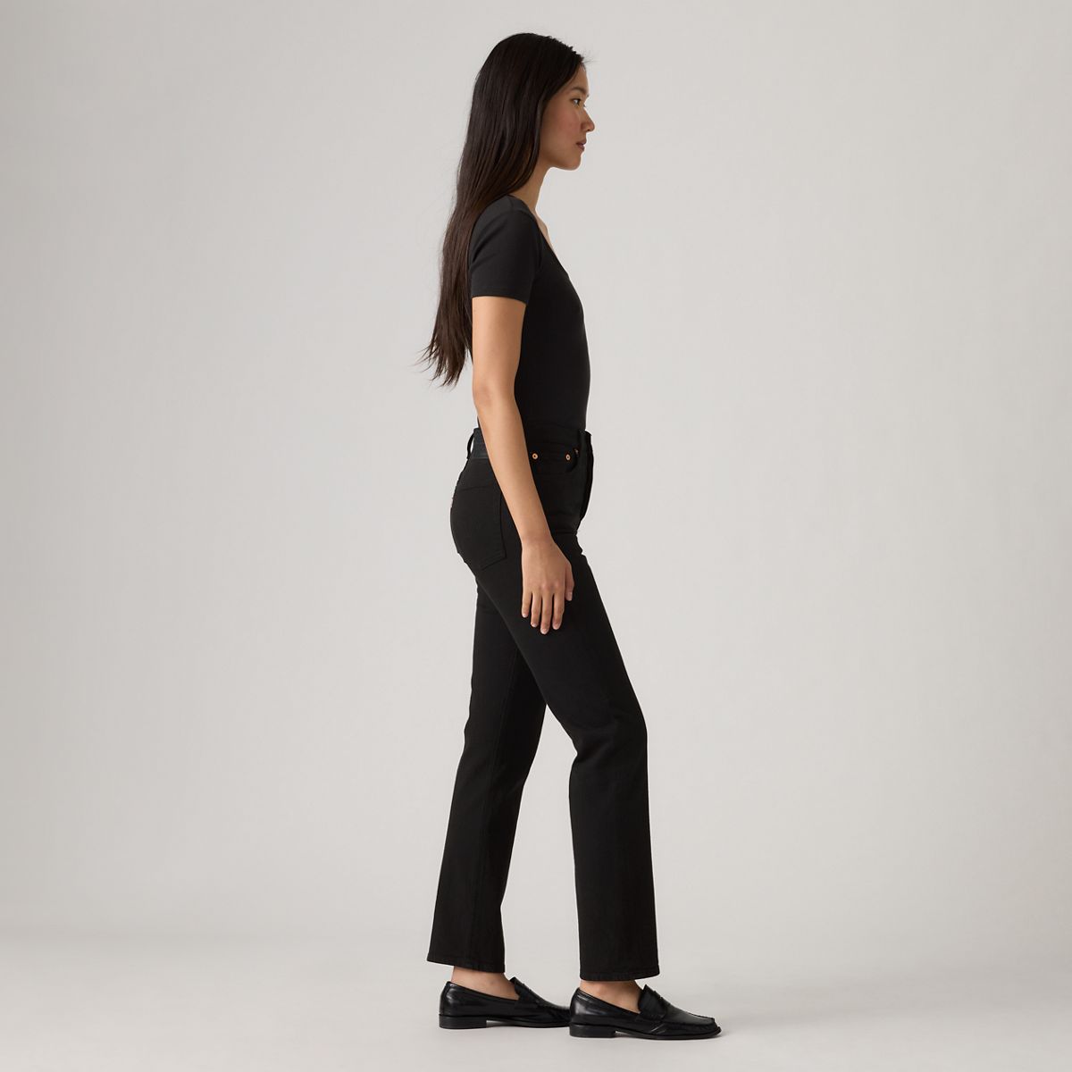 Wedgie Straight Ankle Women's Jeans — Black Sprout