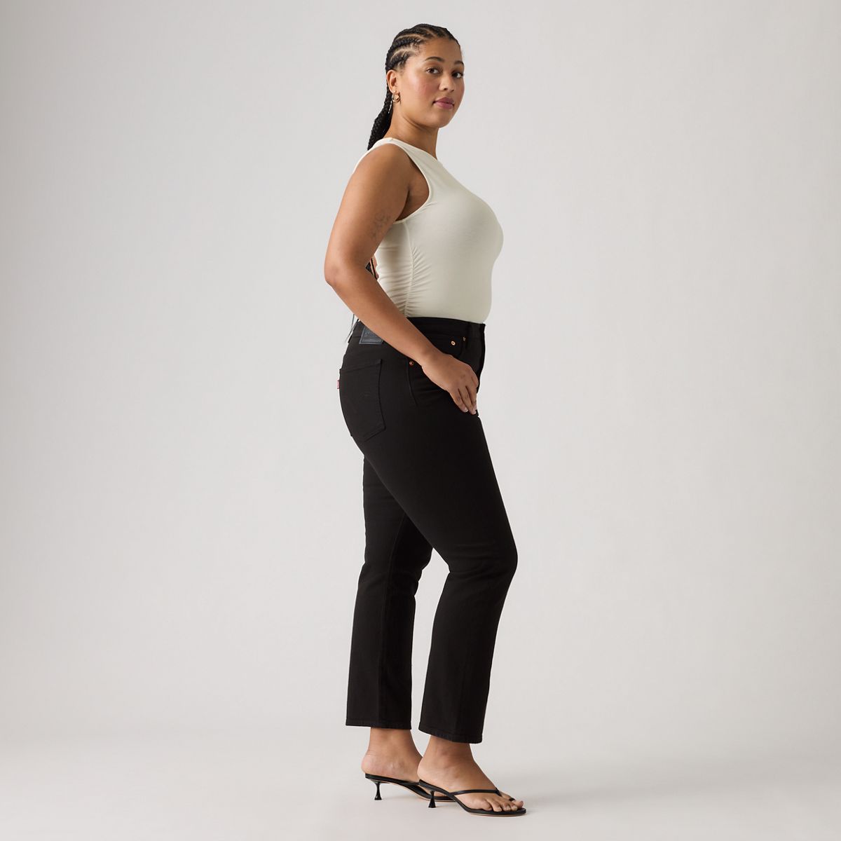 Wedgie Straight Ankle Women's Jeans — Black Sprout