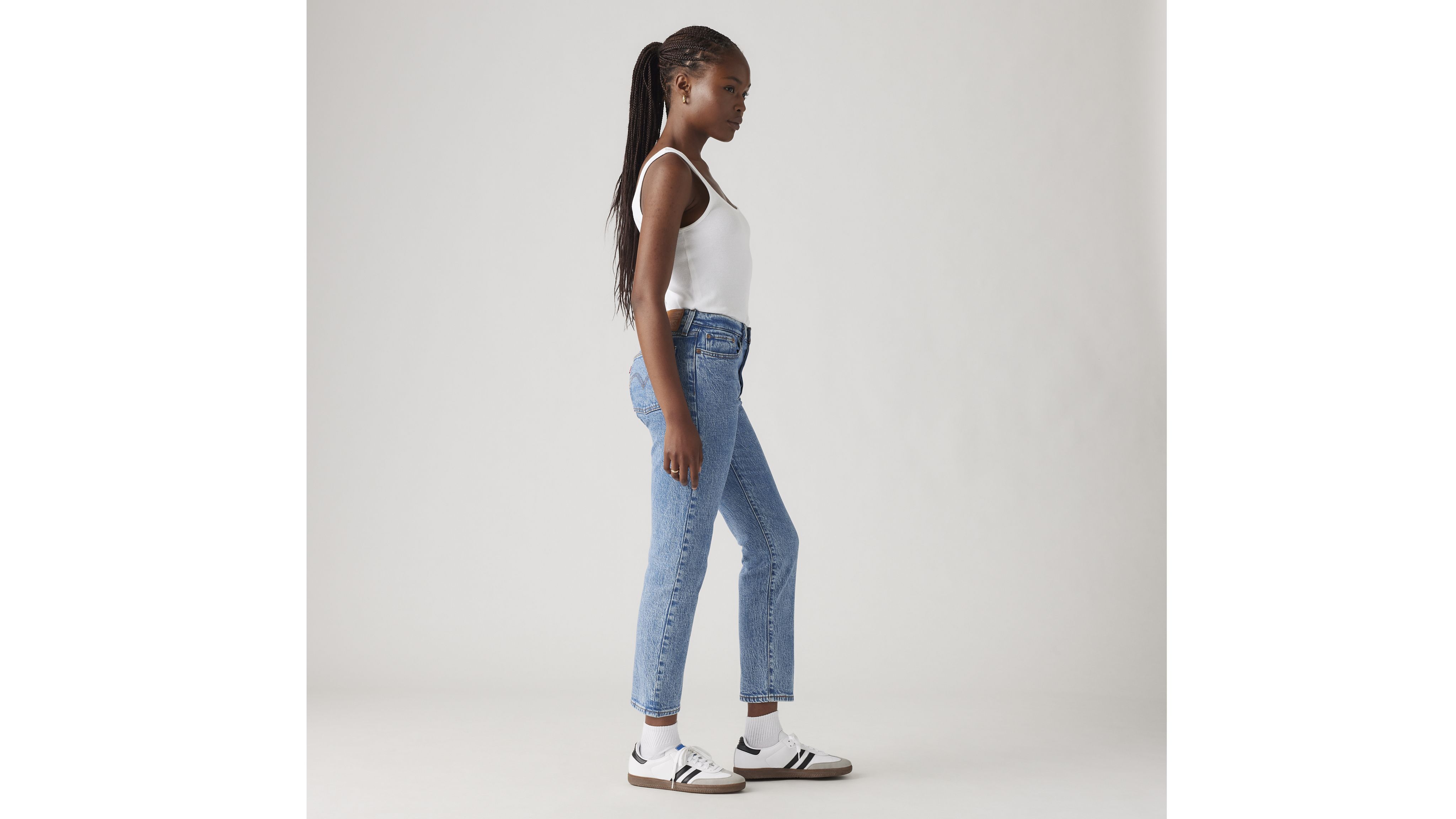 Jean wedgie droit pour femme 4