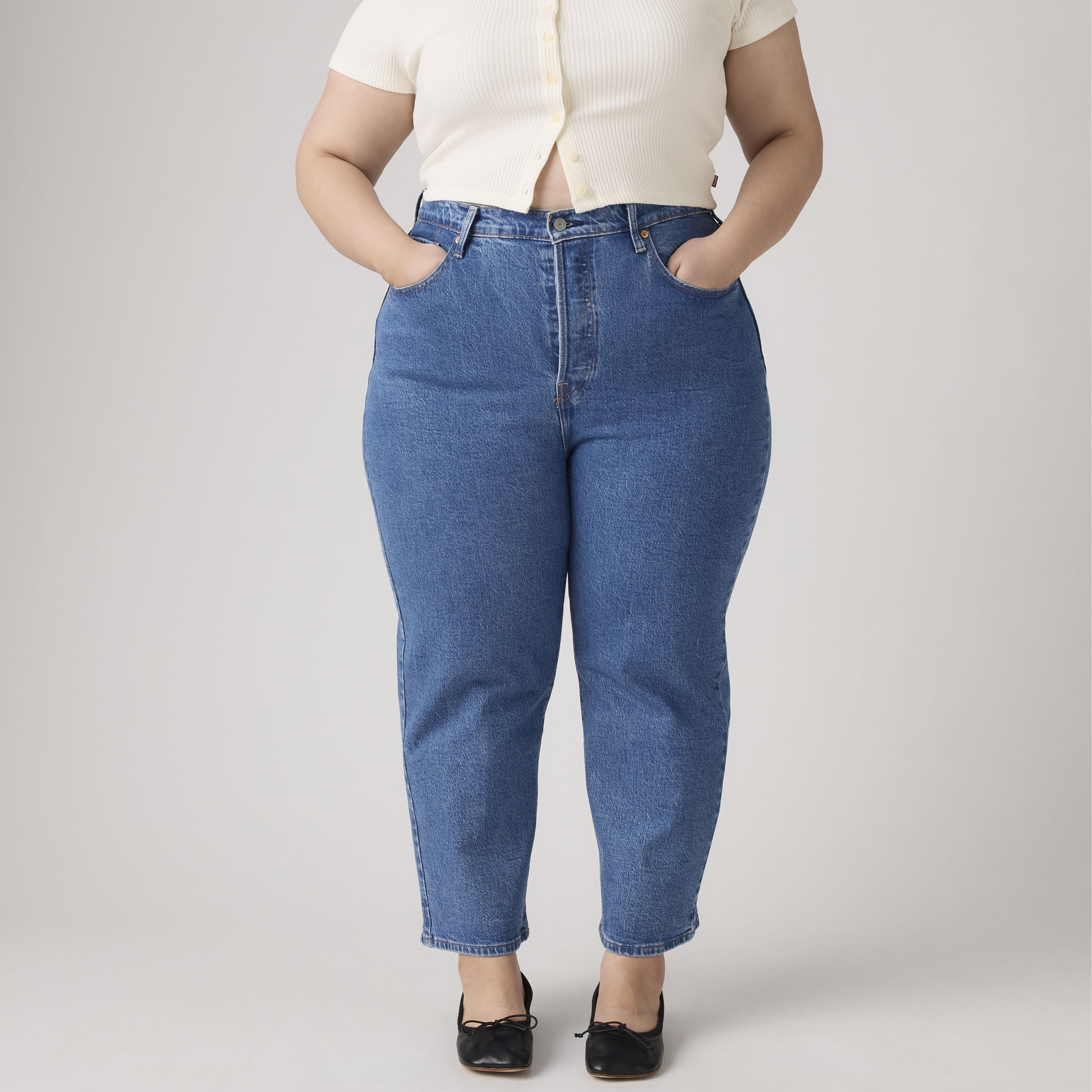 Ribcage Straight Ankle Women's Jeans (Plus Size) 2