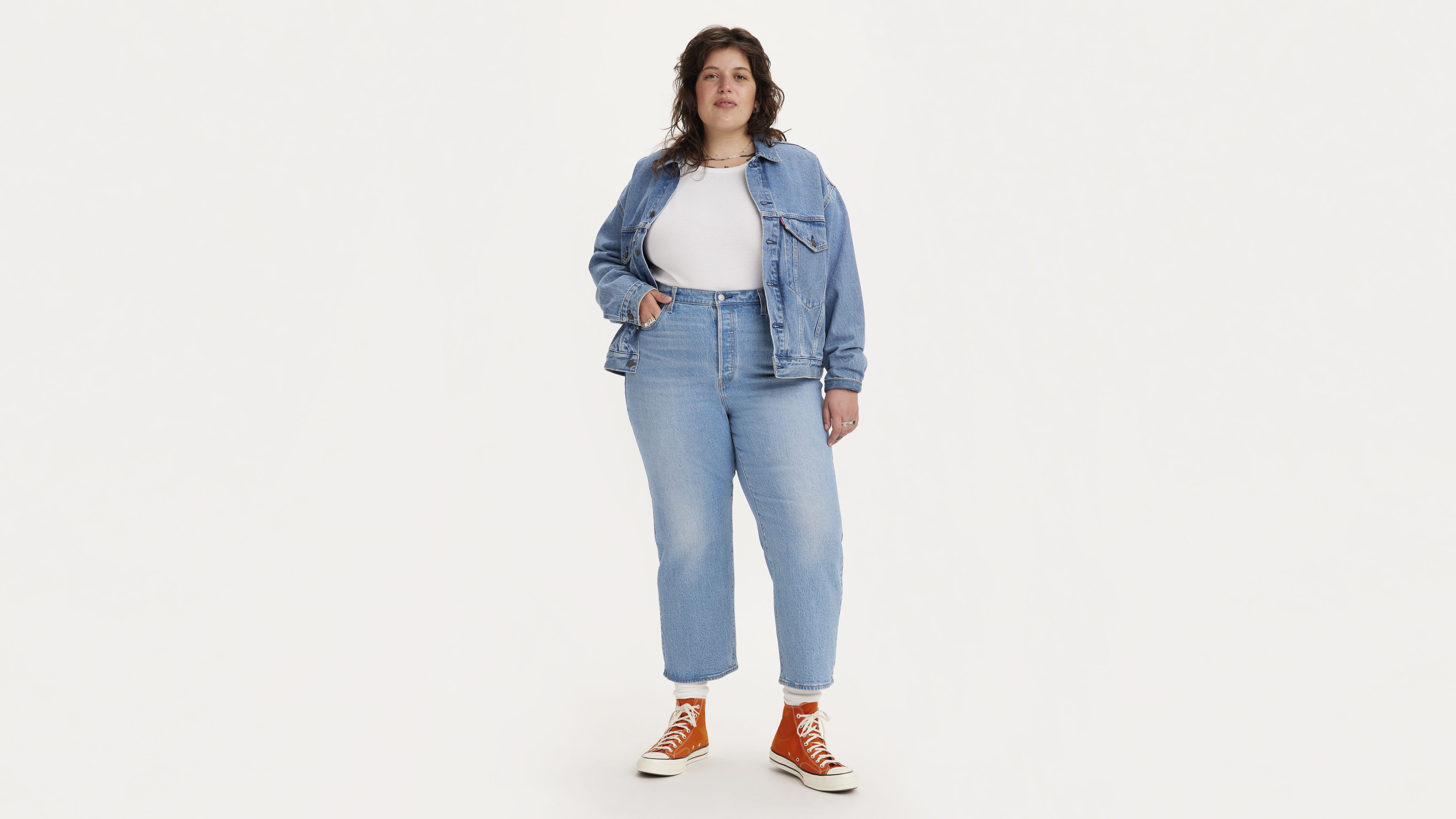 Ribcage Straight Ankle Women's Jeans (Plus Size) 1