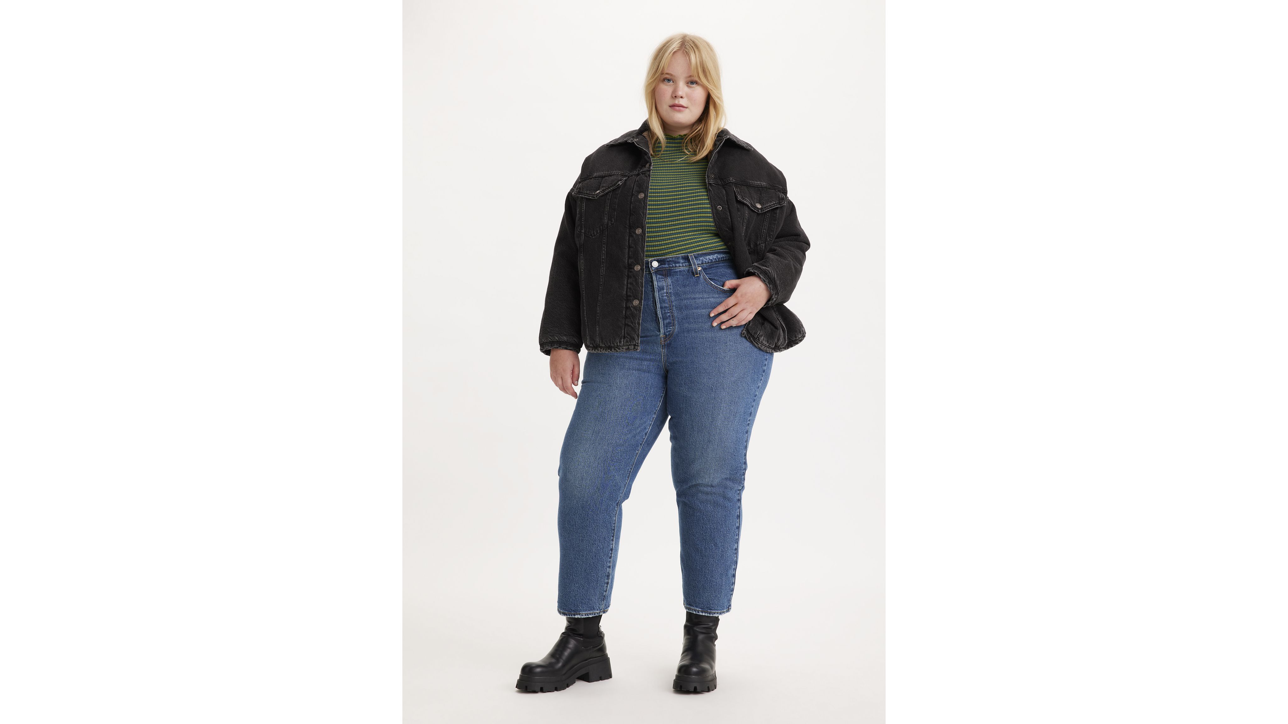 Ribcage Straight Ankle Women's Jeans (Plus Size) 1