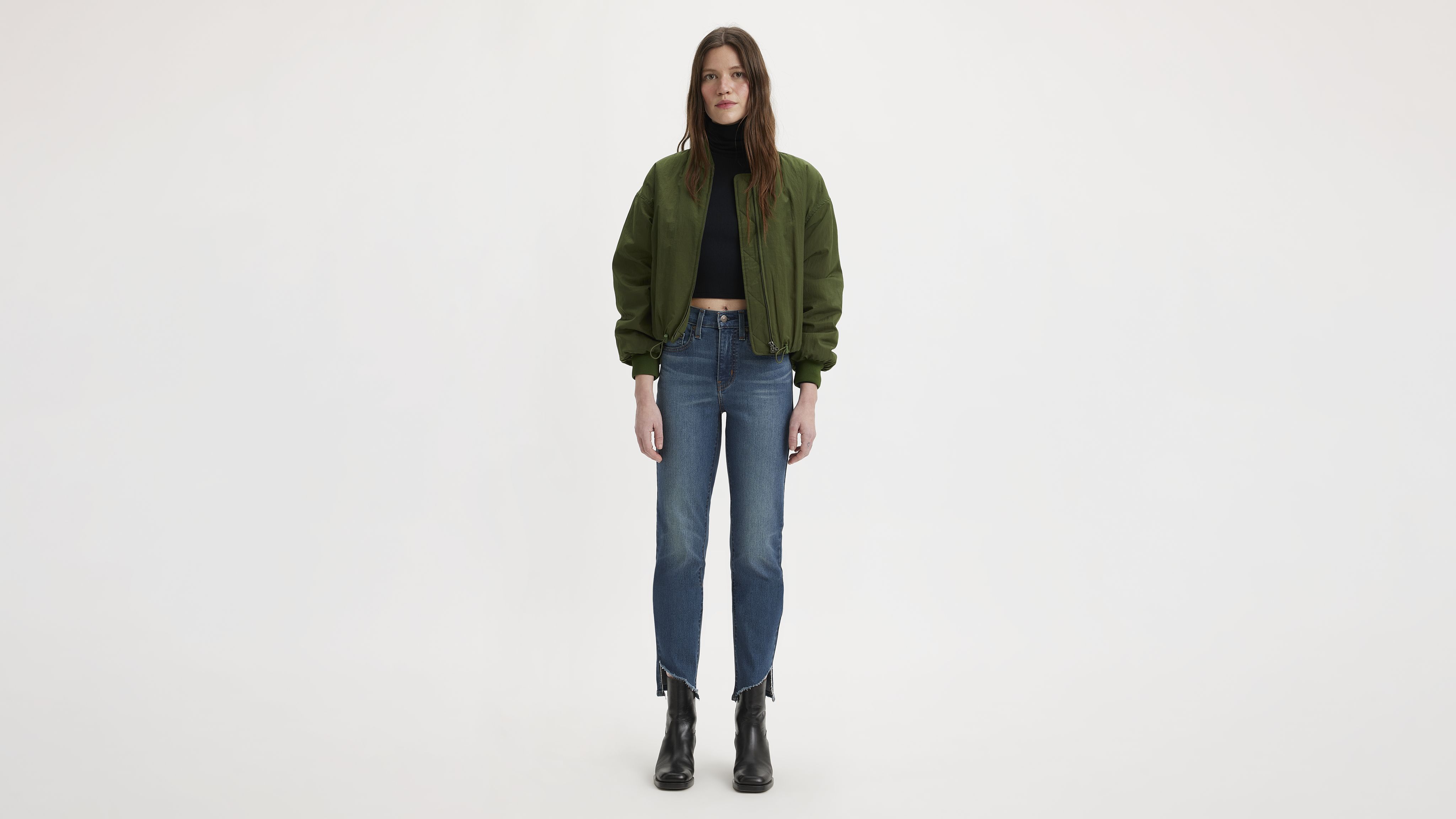 724 High Rise Slim Straight Cropped Women's Jeans 9