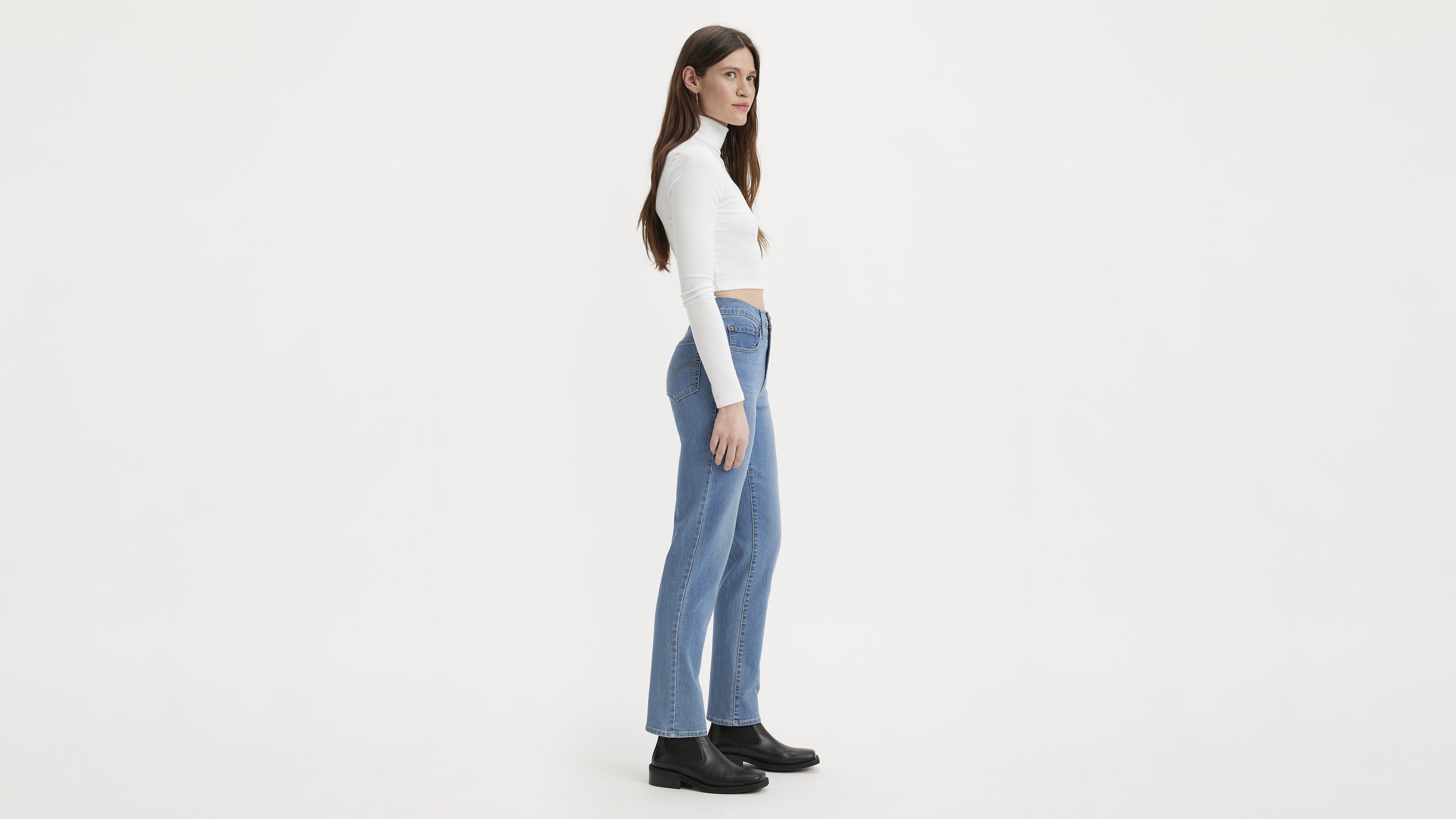 724 High Rise Slim Straight Cropped Women's Jeans 2