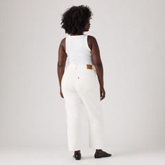 Ribcage Straight Ankle Women's Jeans — Cloud Over - White 14