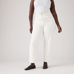 Ribcage Straight Ankle Women's Jeans — Cloud Over - White 11