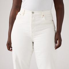 Ribcage Straight Ankle Women's Jeans — Cloud Over - White 13
