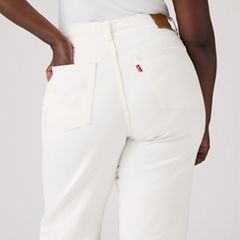 Ribcage Straight Ankle Women's Jeans — Cloud Over - White 15