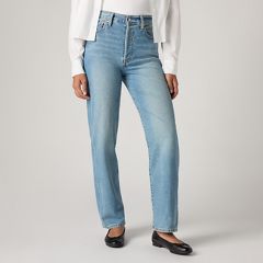 Ribcage Straight Ankle Women's Jeans — Center Lane - Medium Wash 5