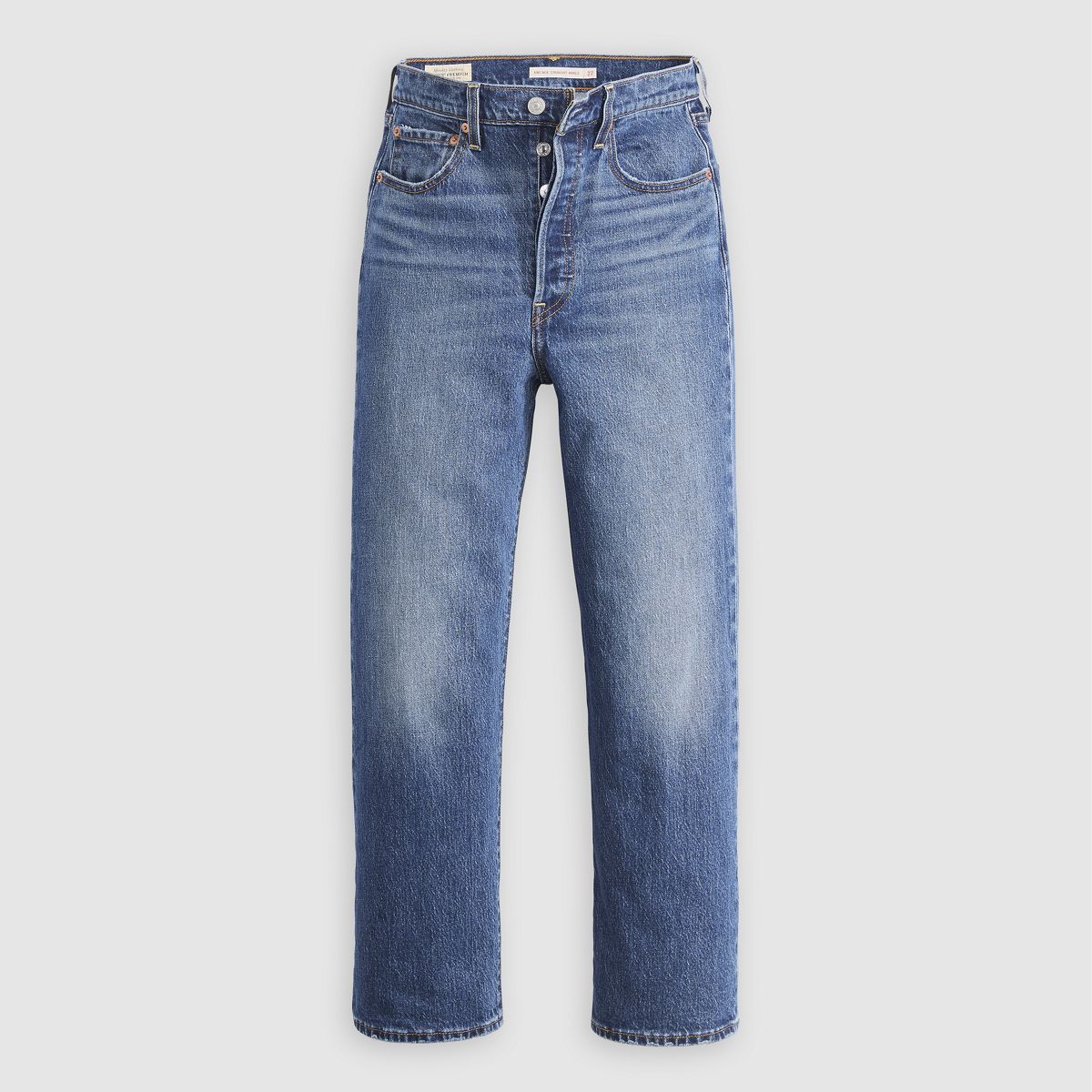 Ribcage Straight Ankle Women's Jeans — On My Honor - Dark Wash