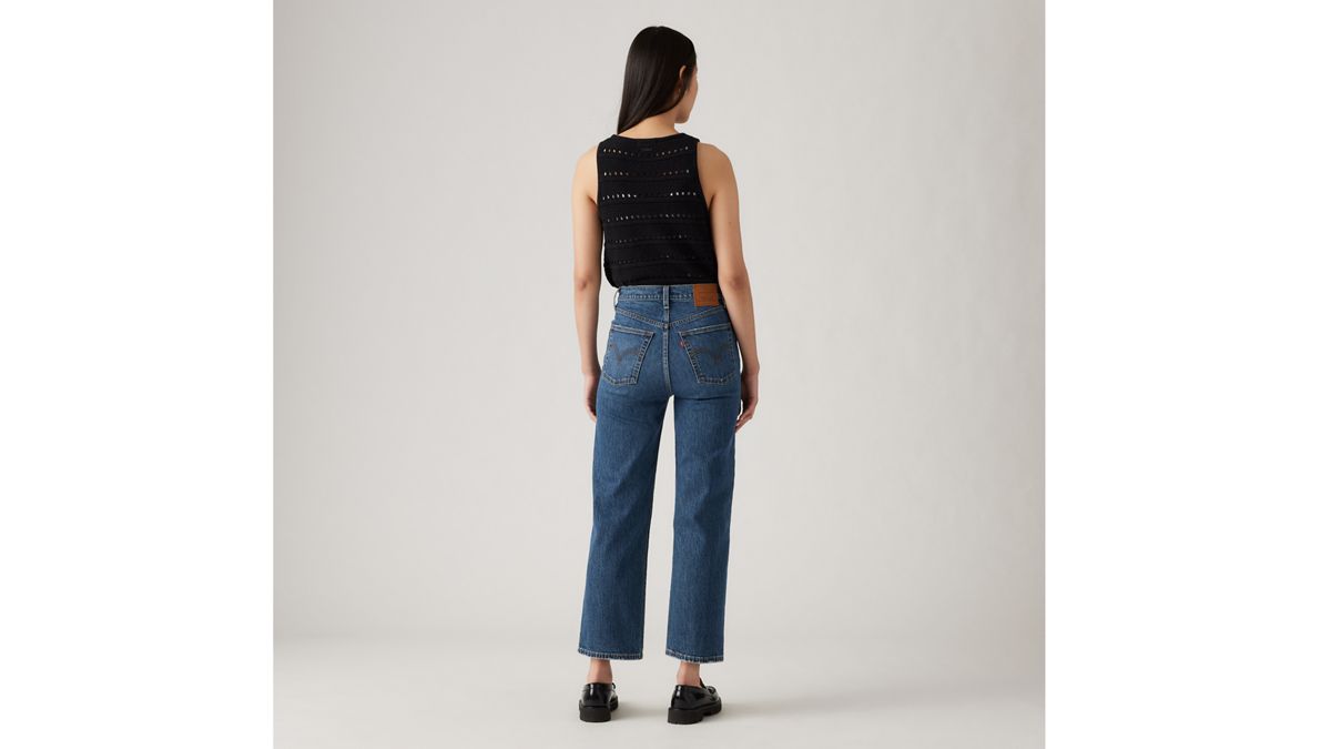 Ribcage Straight Ankle Women's Jeans — On My Honor - Dark Wash
