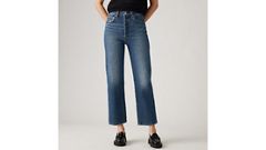 Ribcage Straight Ankle Women's Jeans — On My Honor - Dark Wash 2