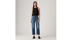 Ribcage Straight Ankle Women's Jeans — On My Honor - Dark Wash 5