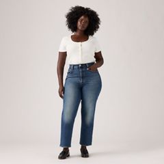 Ribcage Straight Ankle Women's Jeans — On My Honor - Dark Wash 8