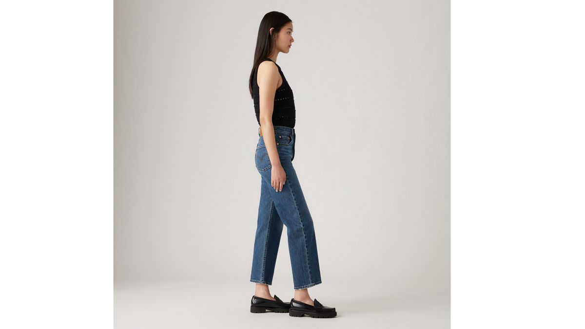 Ribcage Straight Ankle Women's Jeans — On My Honor - Dark Wash