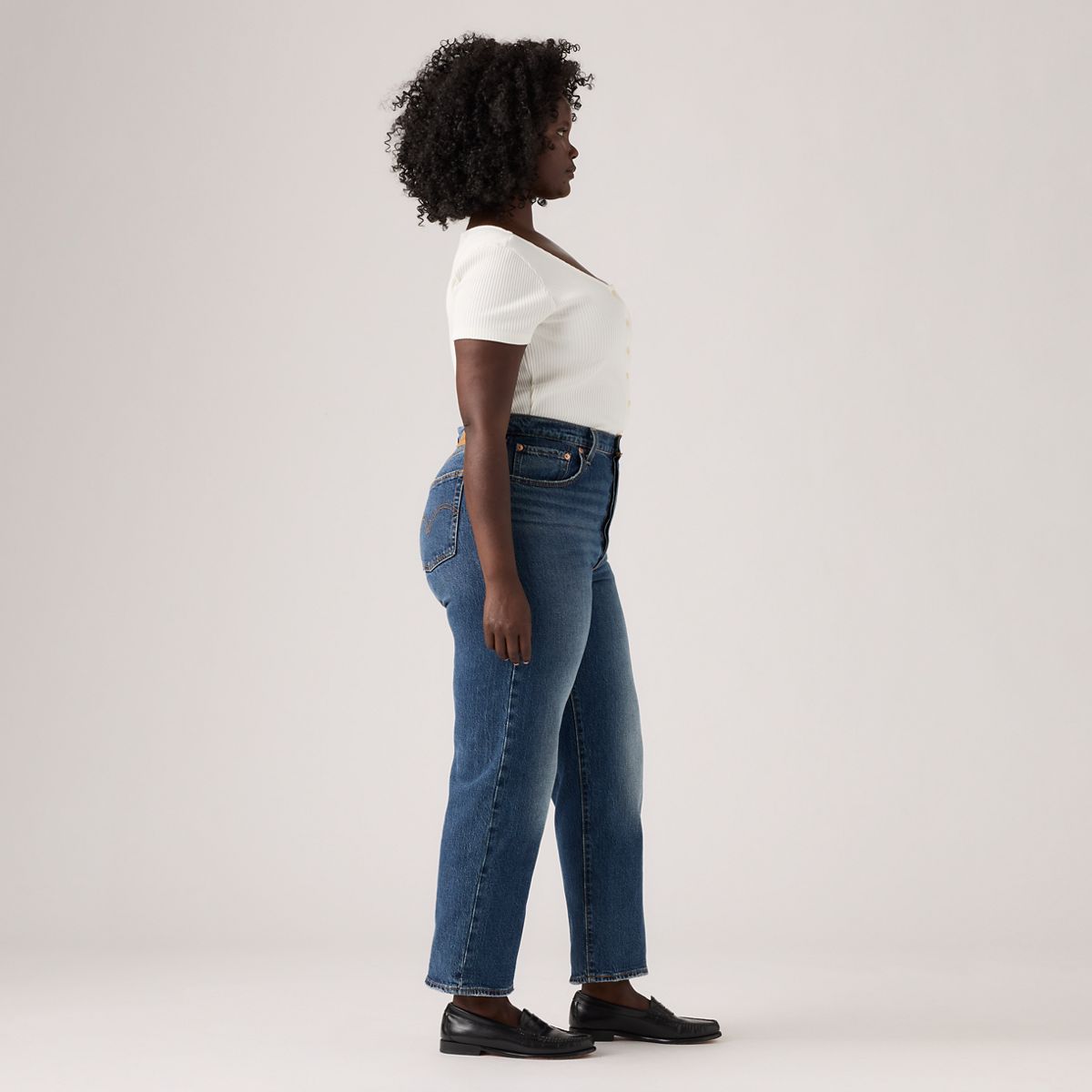 Ribcage Straight Ankle Women's Jeans — On My Honor - Dark Wash
