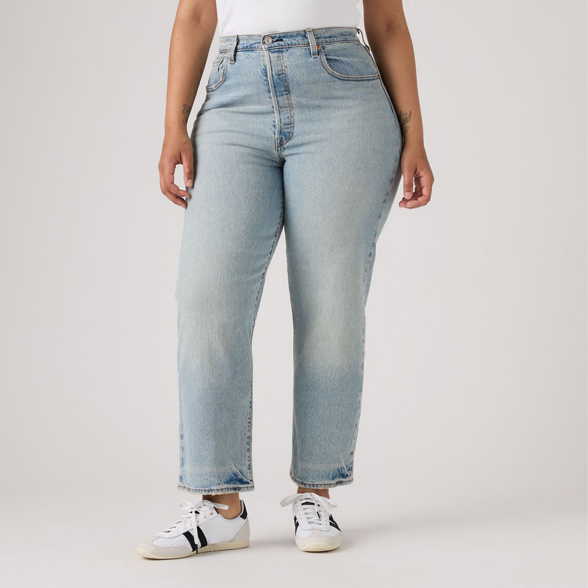 Ribcage Straight Ankle Women's Jeans — Let's Share - Medium Wash