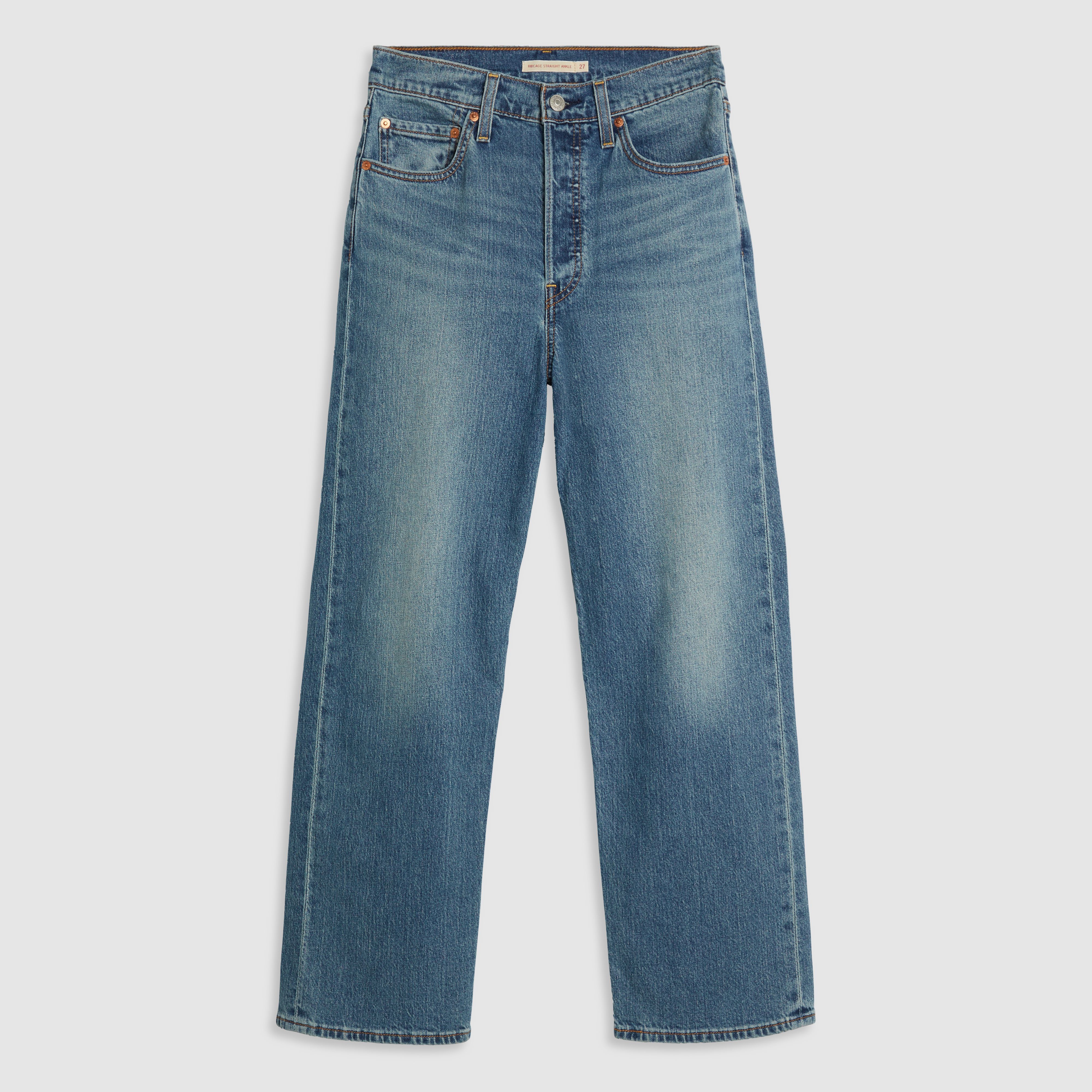 Ribcage Straight Ankle Cotton Linen Jeans 6