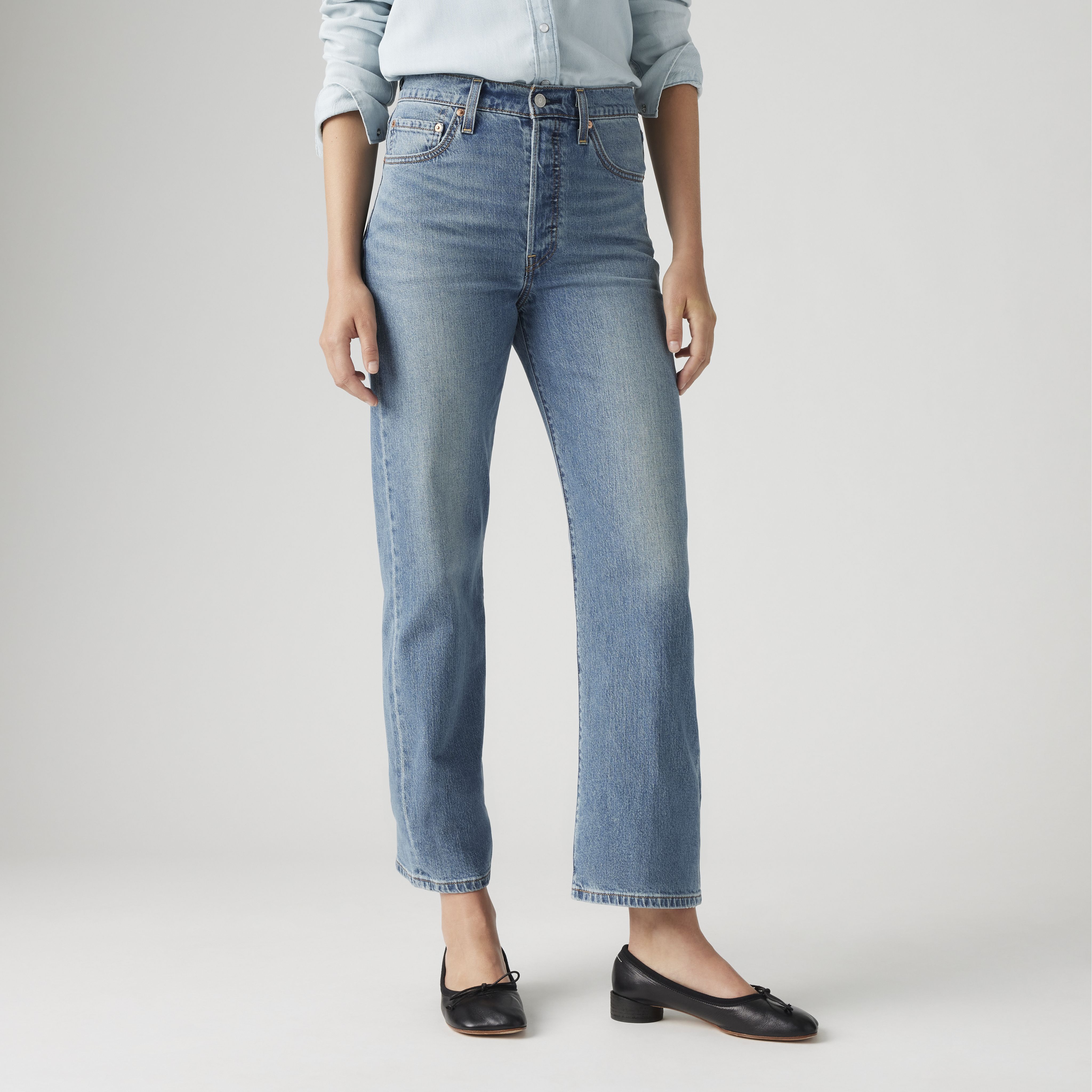 Ribcage Straight Ankle Cotton Linen Jeans 2