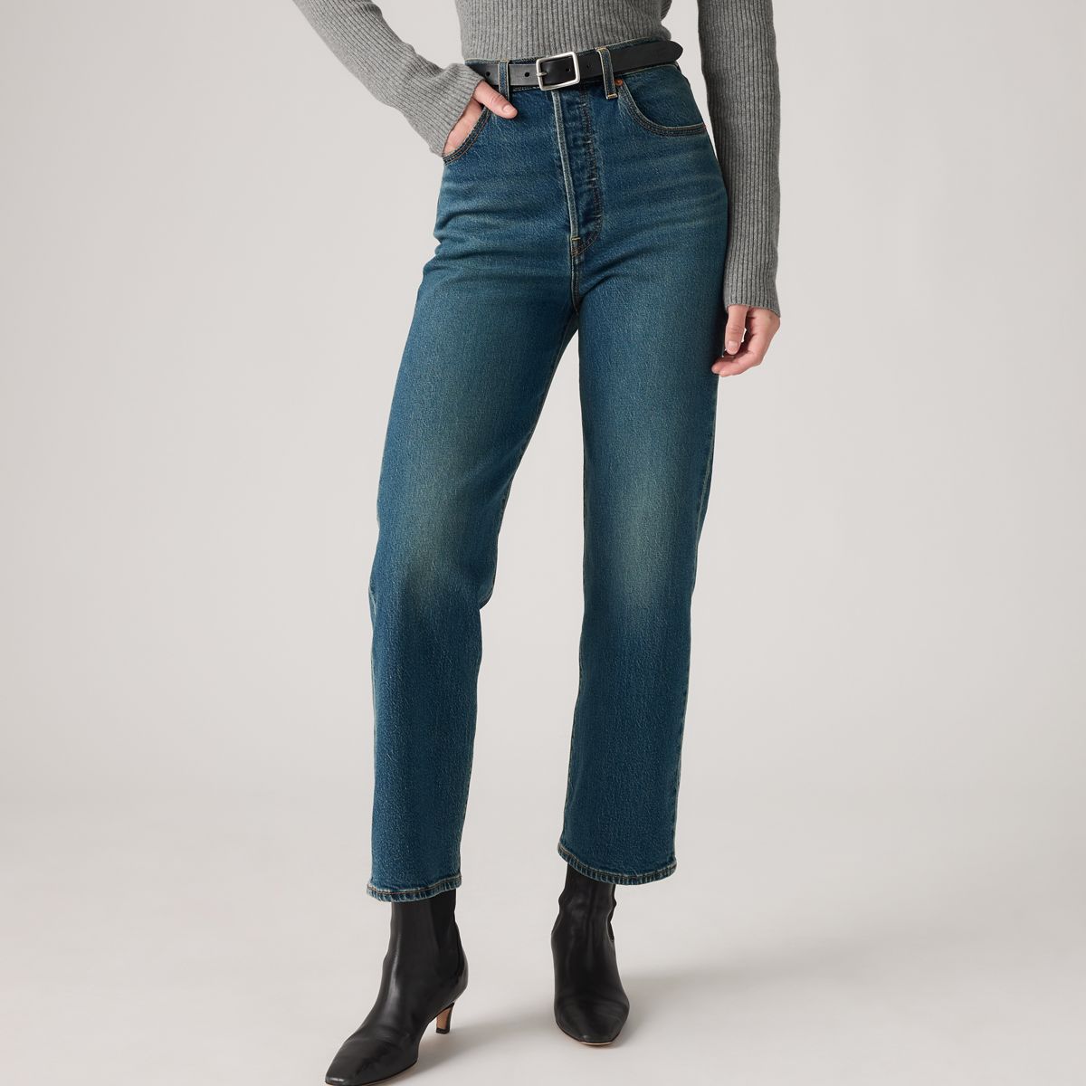 Ribcage Straight Ankle Women's Jeans — Analyze This Ltw - Dark Wash