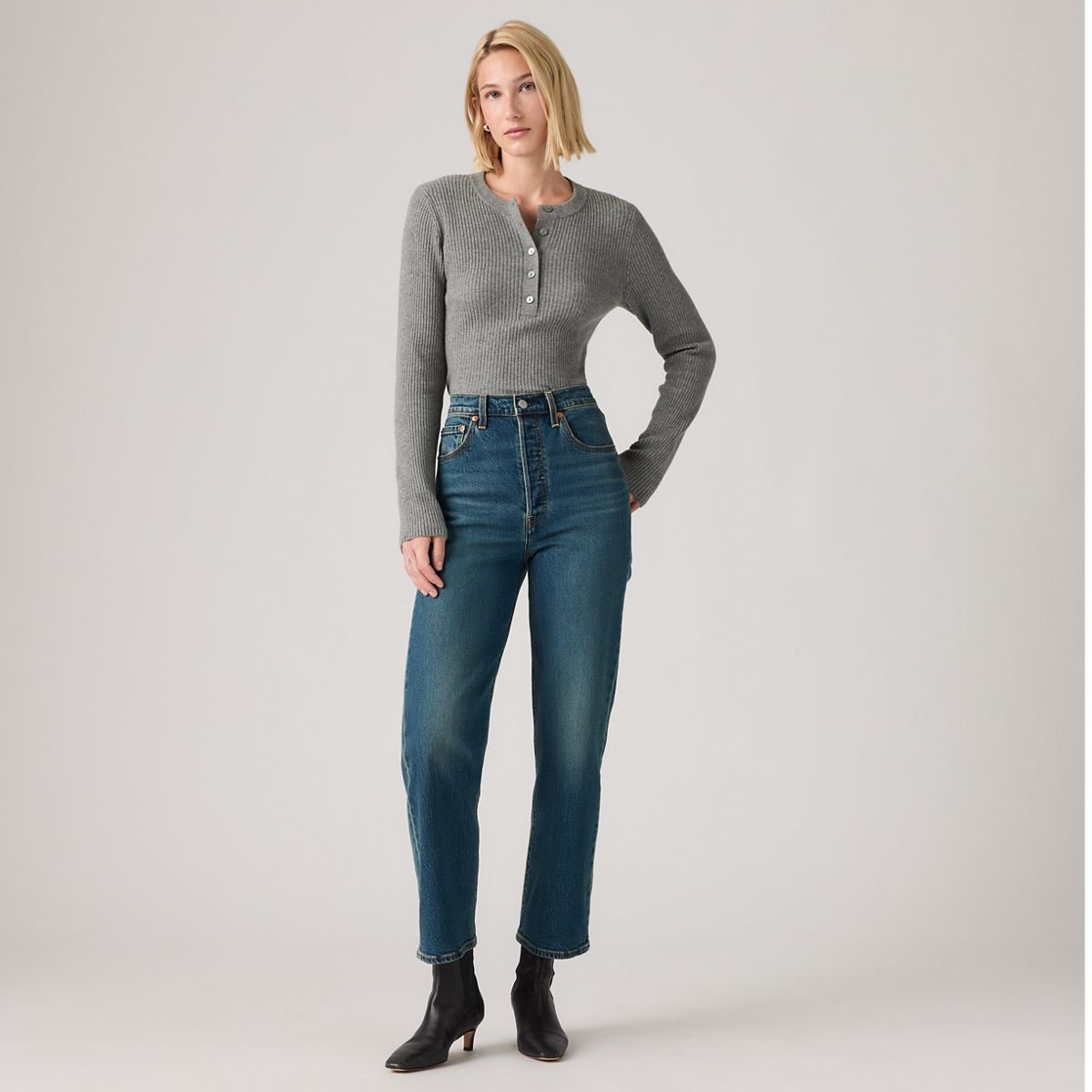 Ribcage Straight Ankle Women's Jeans — Analyze This Ltw - Dark Wash