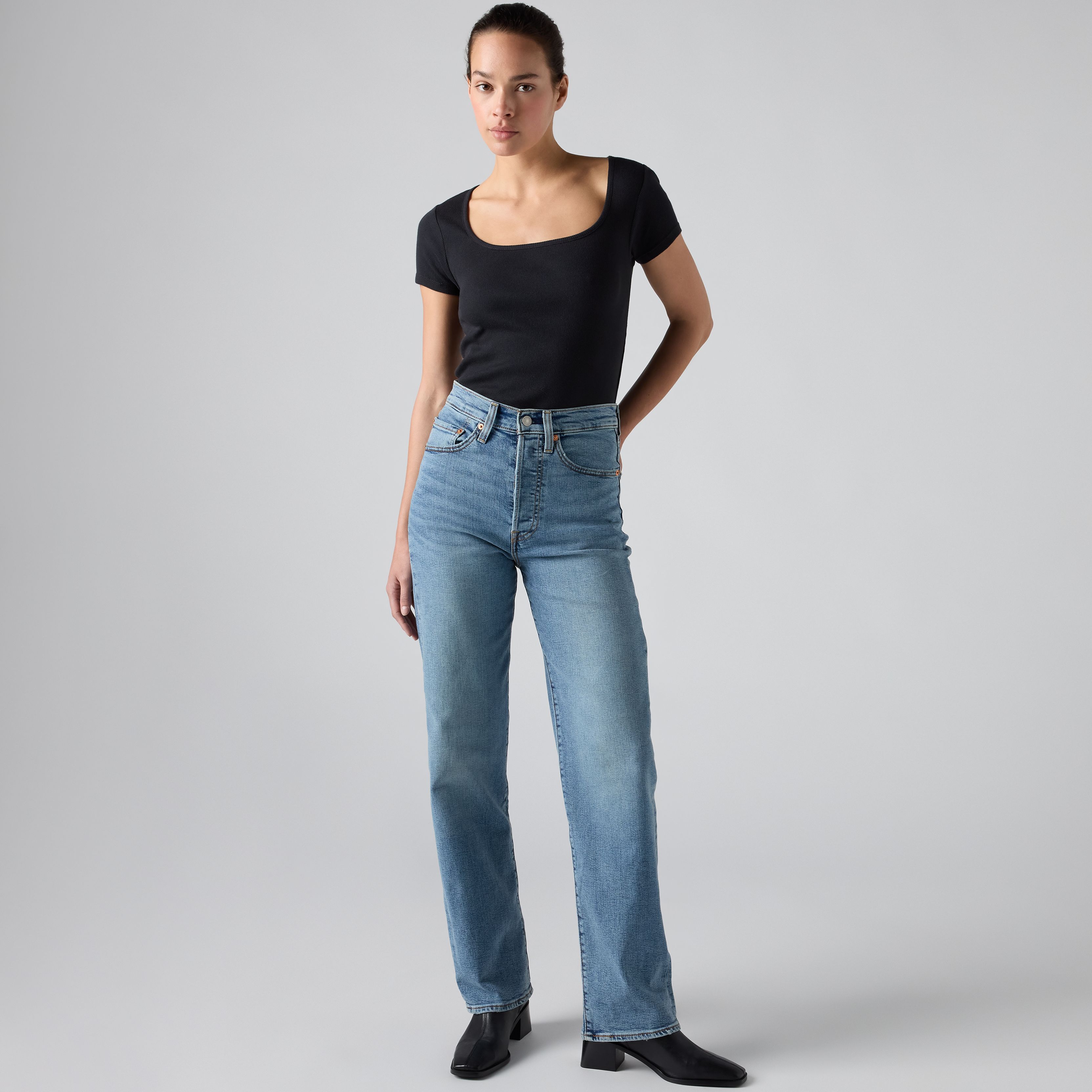 Jeans ribcage tutta lunghezza 1