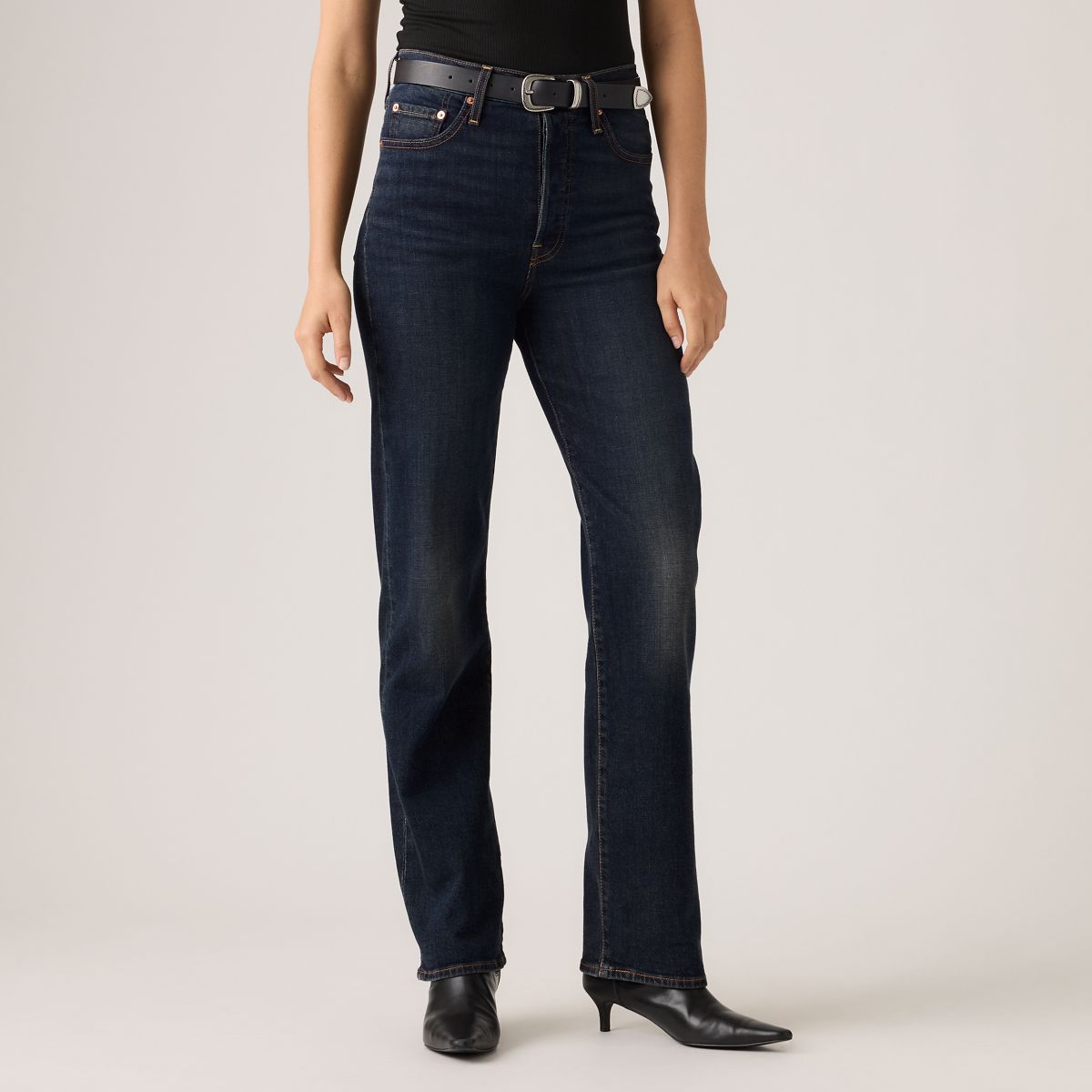Ribcage Full Length Candiani Denim Women's Jeans — Find Them - Dark Wash