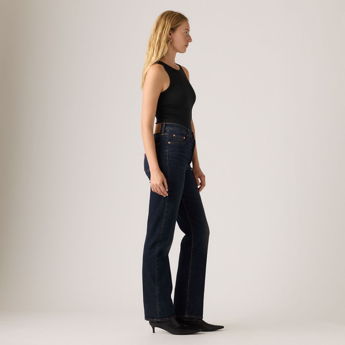 Ribcage Full Length Candiani Denim Women's Jeans — Find Them - Dark Wash