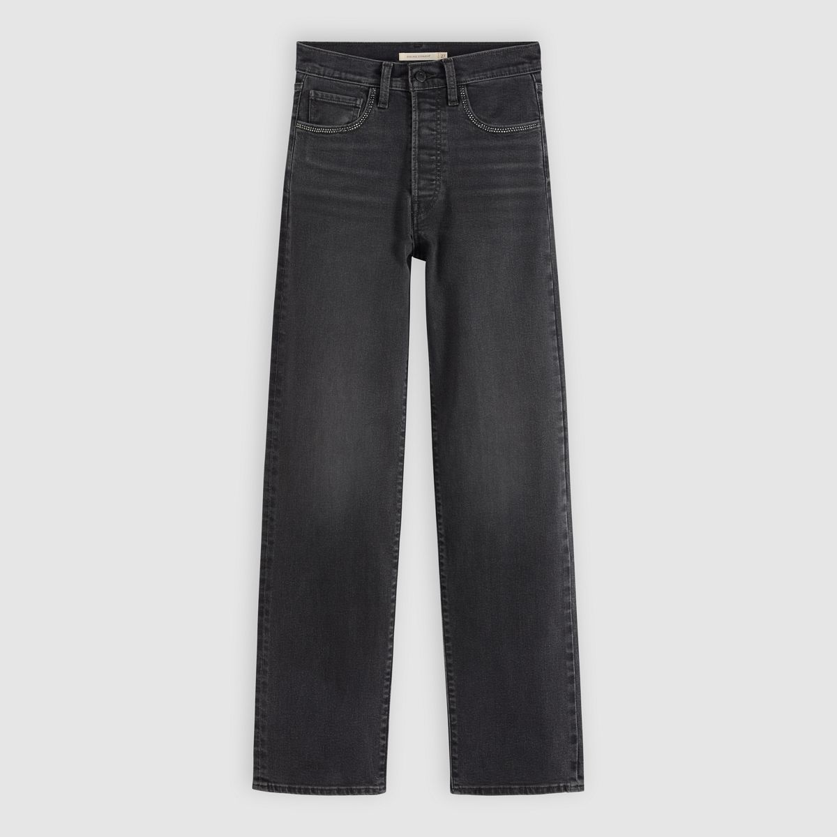 Ribcage Straight Full Length Women's Jeans — Road Less Travelled - Black