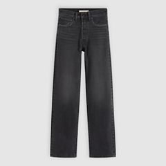 Ribcage Straight Full Length Women's Jeans — Road Less Travelled - Black 7