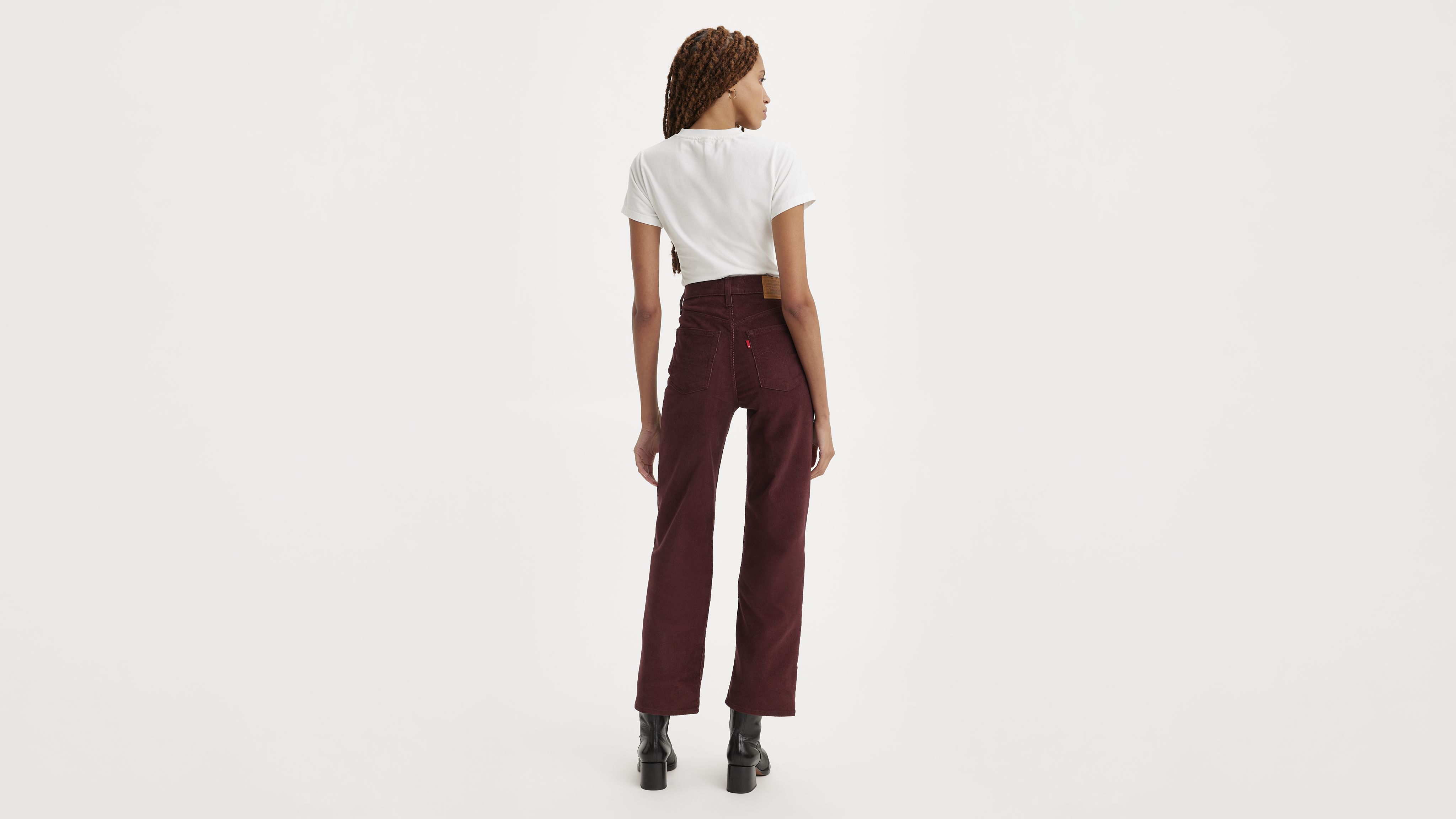 Ribcage Straight Ankle Corduroy Women's Pants 3