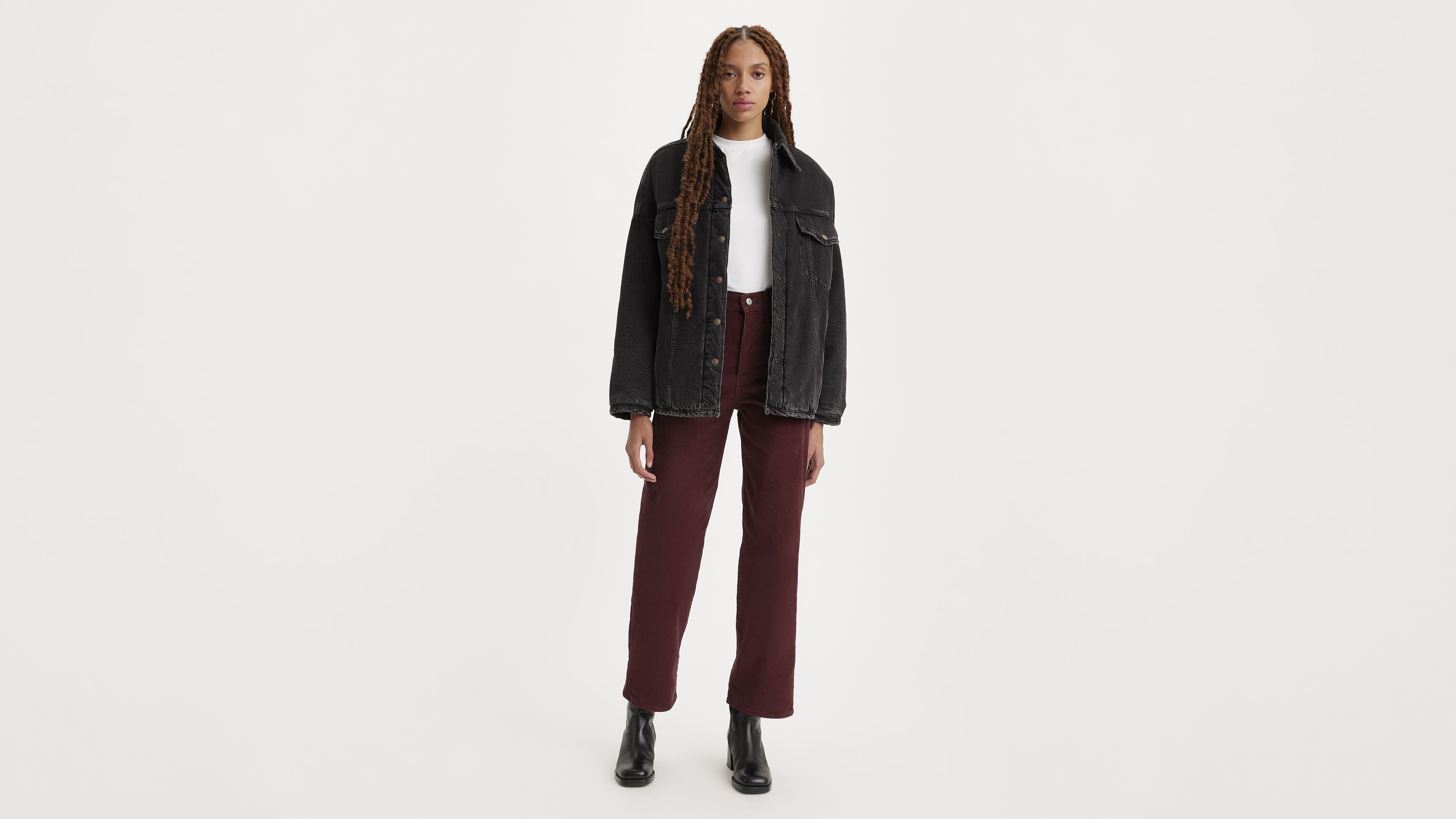 Ribcage Straight Ankle Corduroy Women's Pants 5