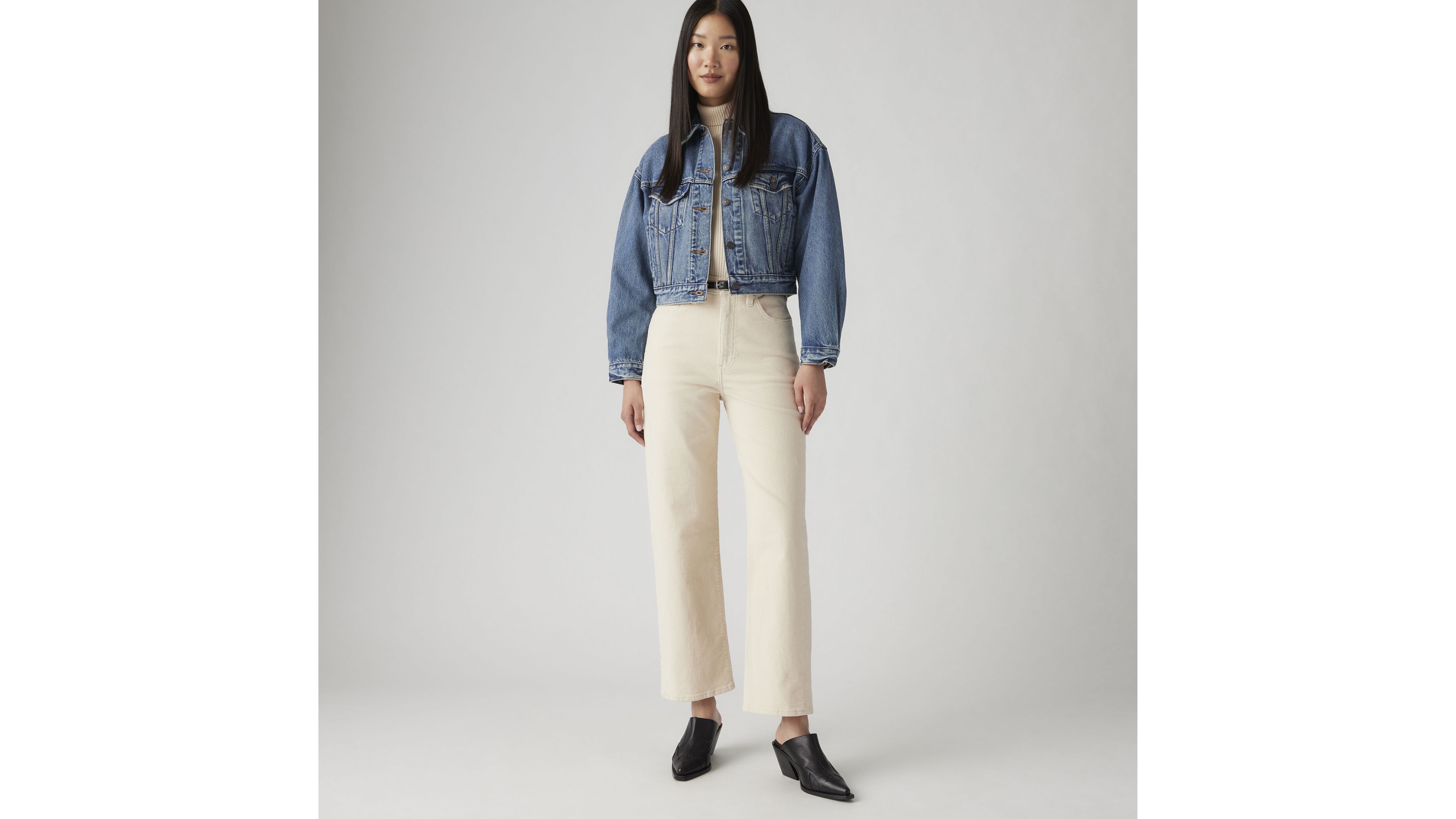 Ribcage Straight Ankle Corduroy Women's Pants 1