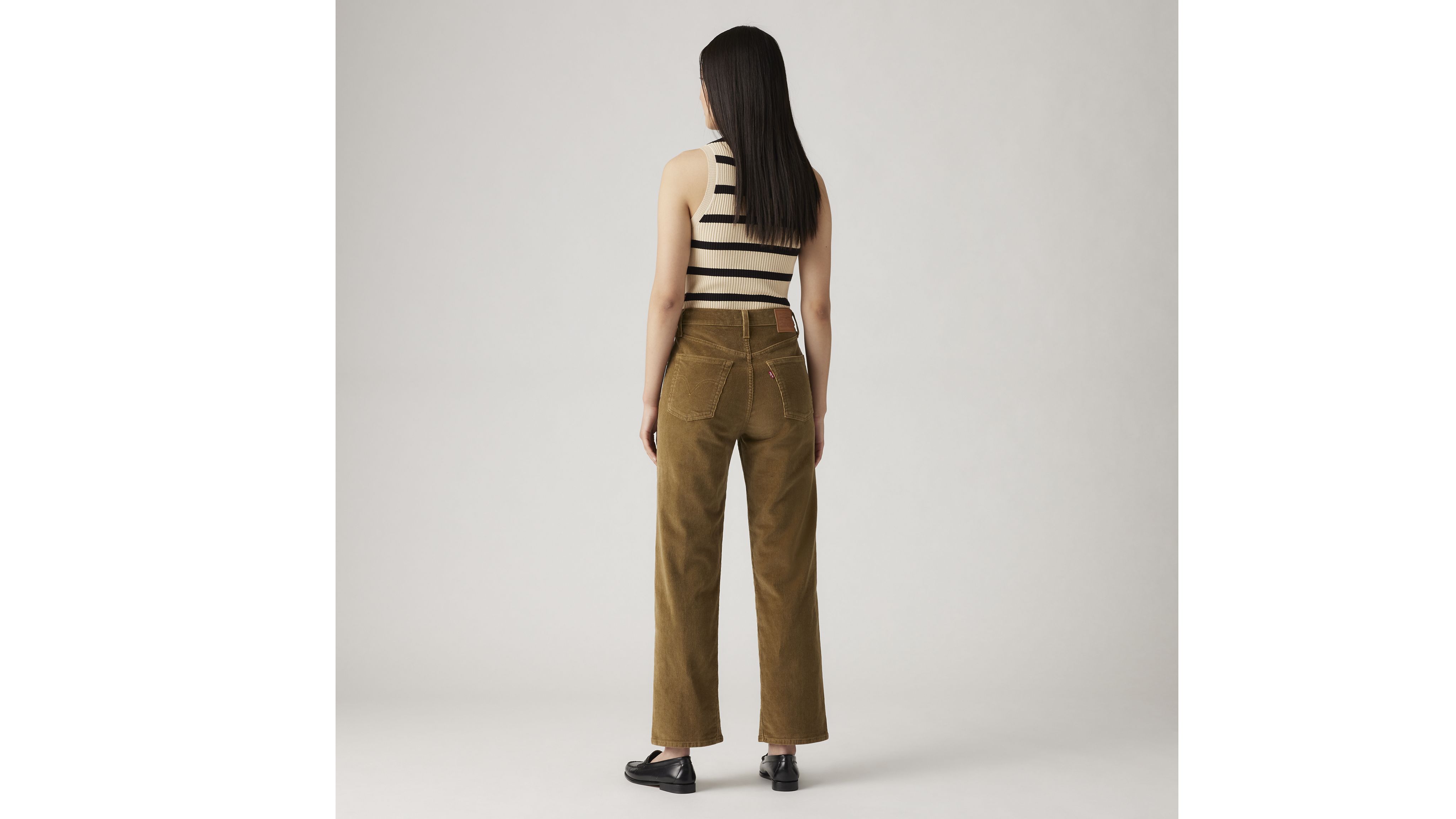 Ribcage Straight Ankle Corduroy Women's Pants 3