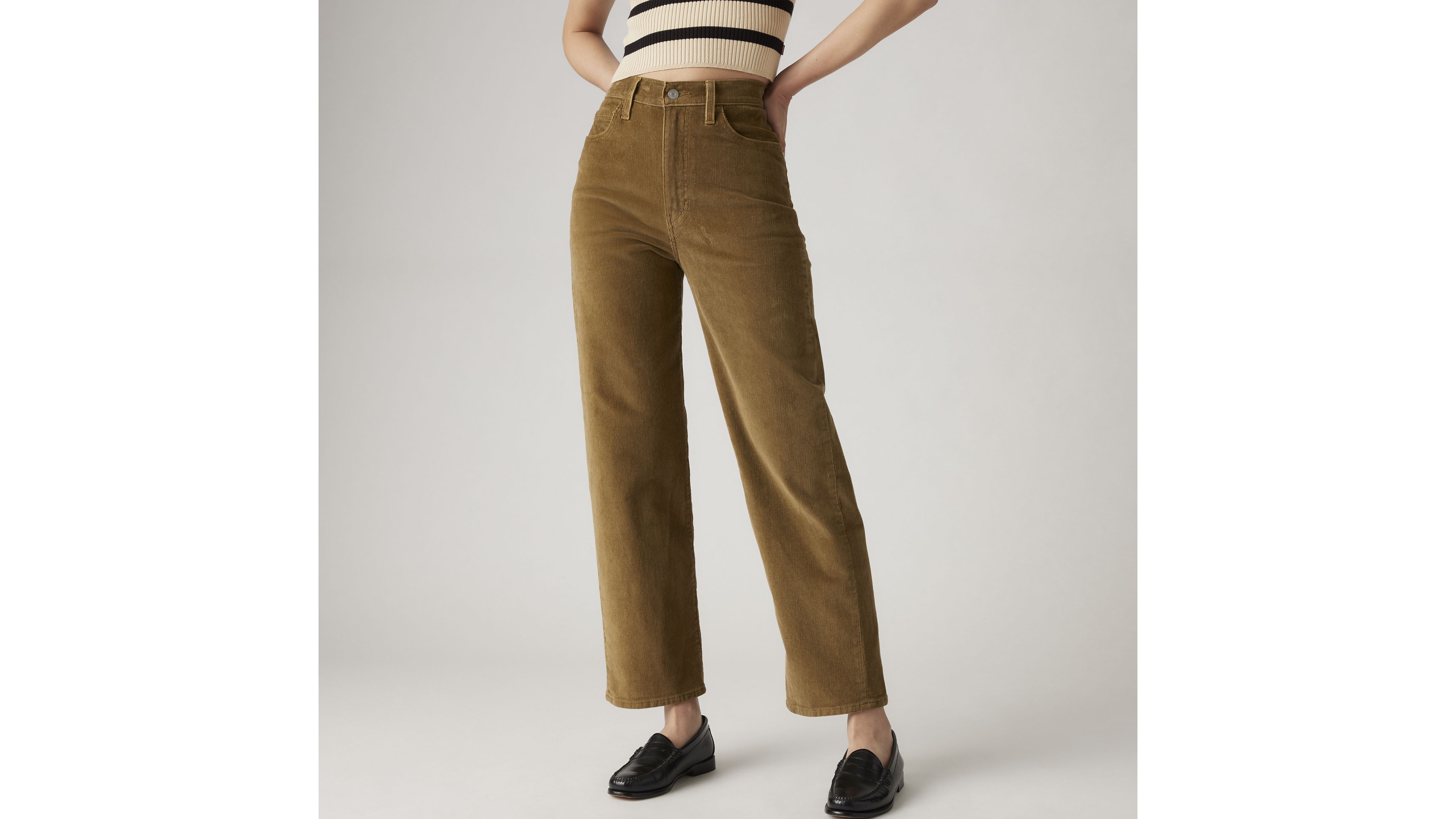Ribcage Straight Ankle Corduroy Women's Pants 2