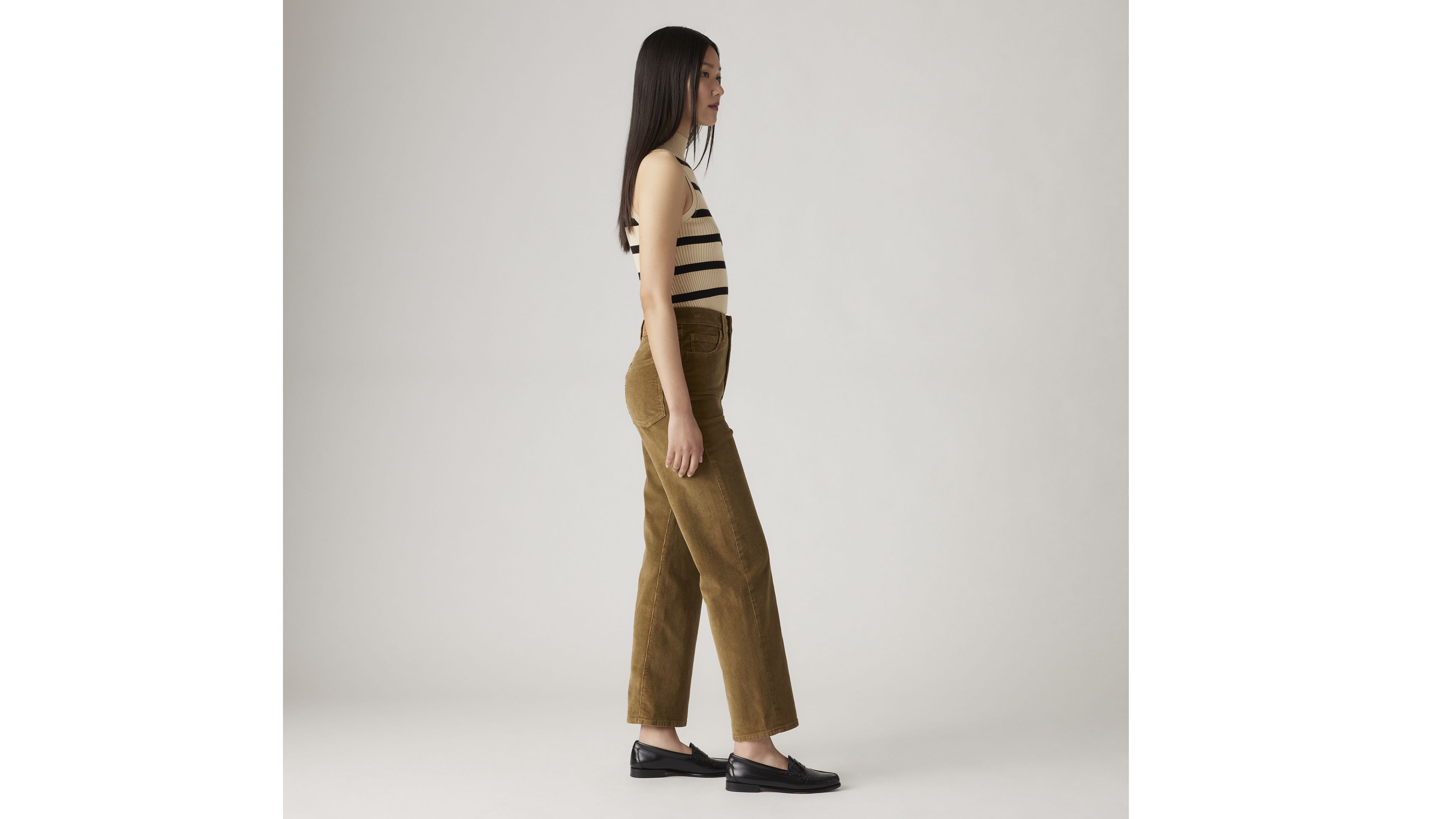Ribcage Straight Ankle Corduroy Women's Pants 4