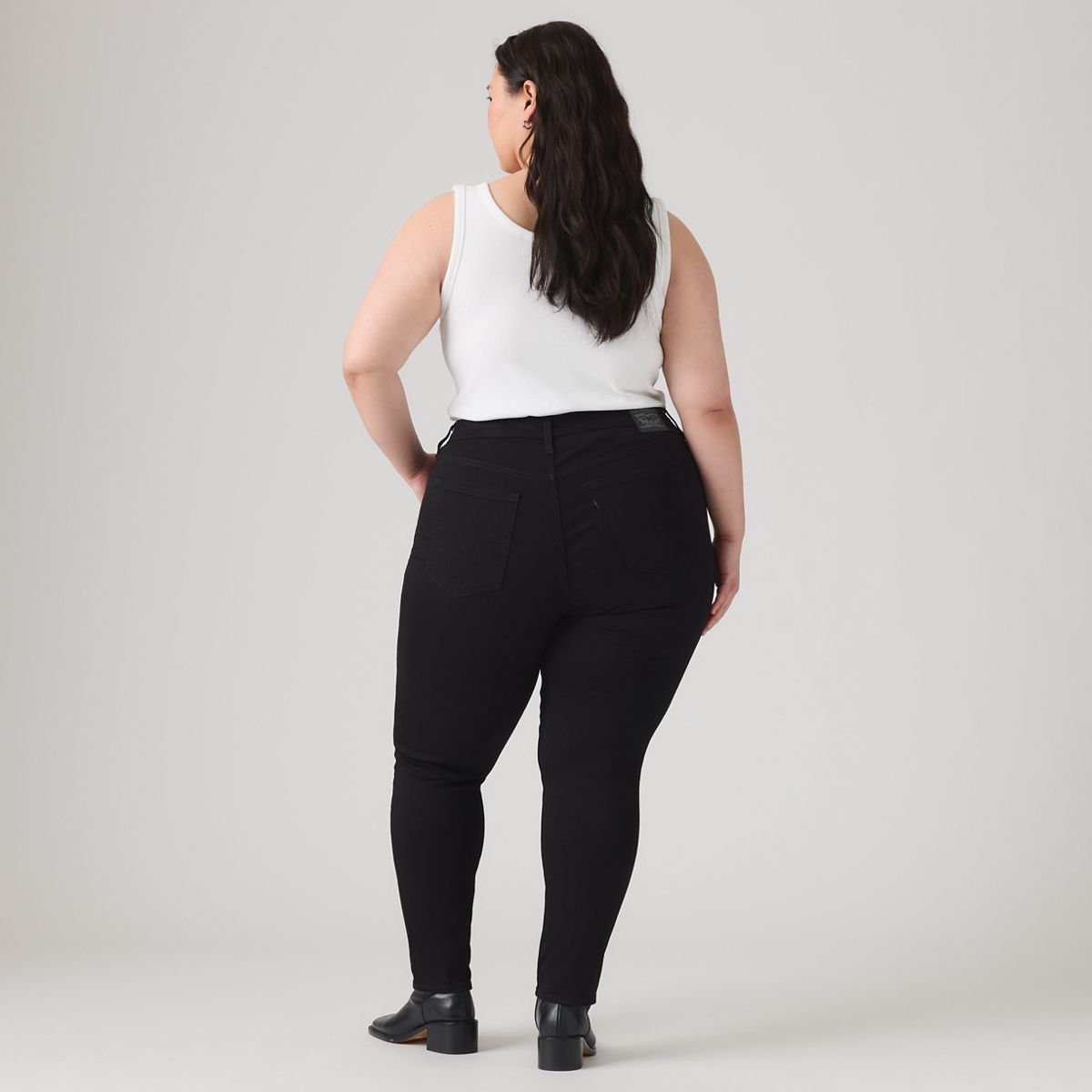 721 High Rise Skinny Women's Jeans (Plus Size) — Black Peony
