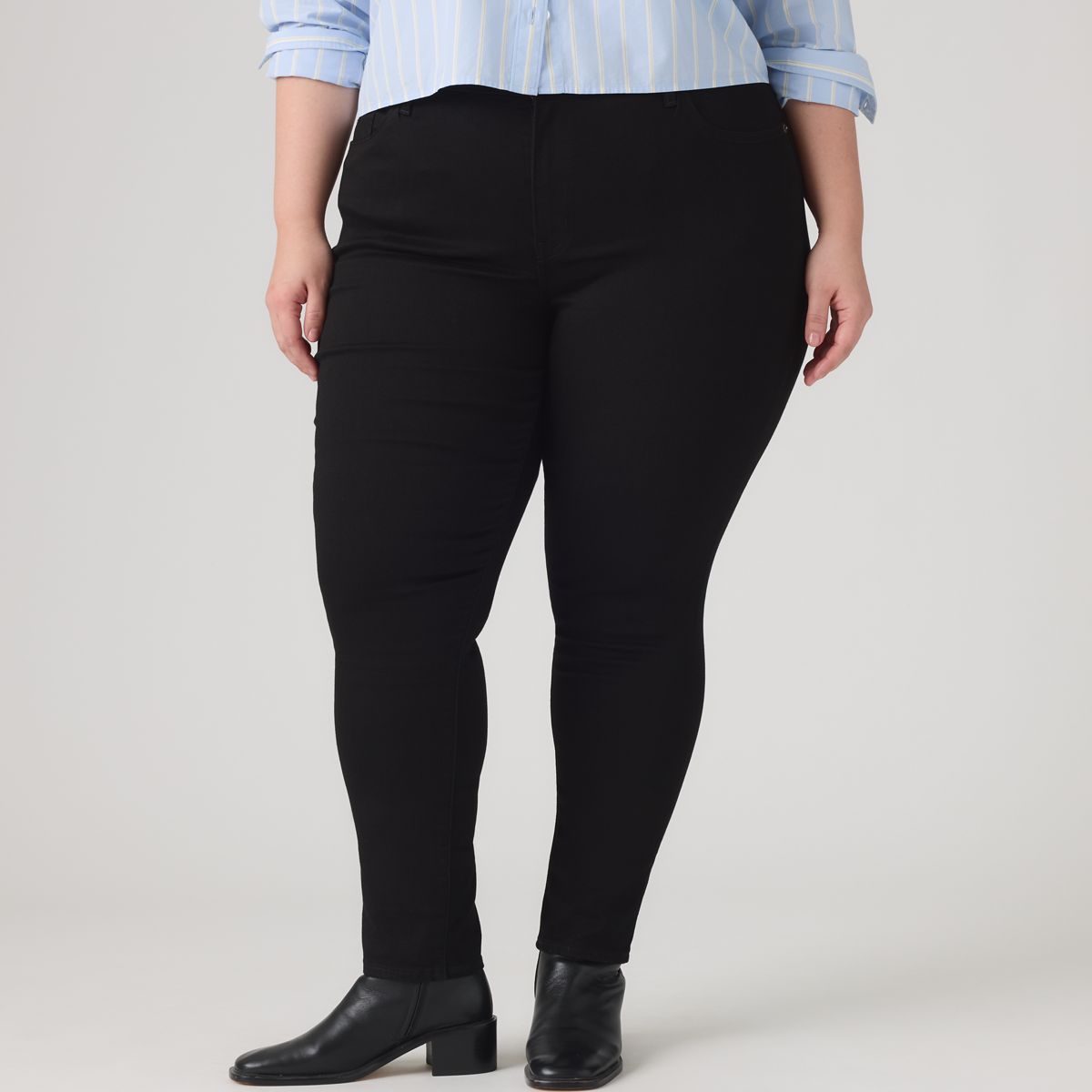 721 High Rise Skinny Women's Jeans (Plus Size) — Black Peony