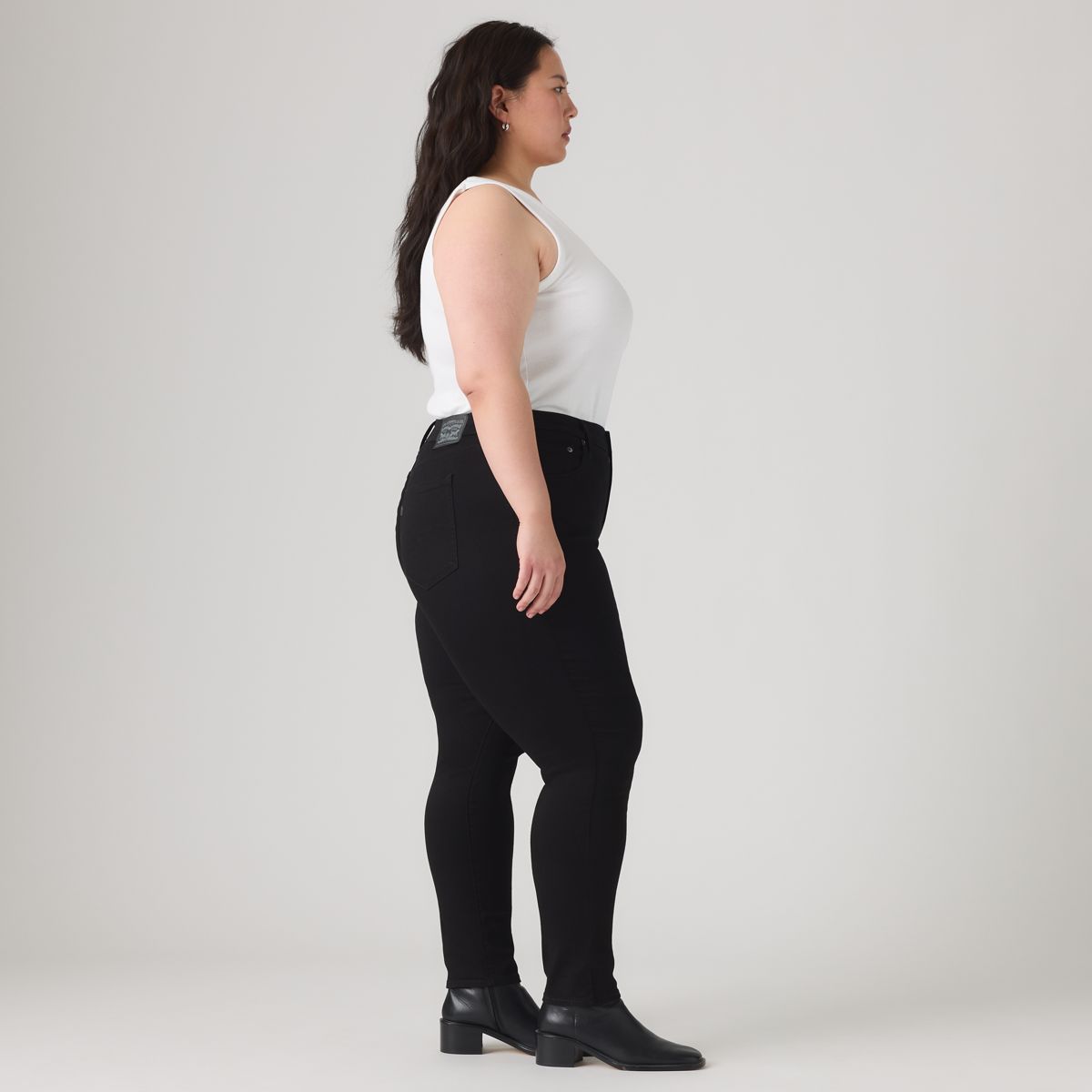 721 High Rise Skinny Women's Jeans (Plus Size) — Black Peony