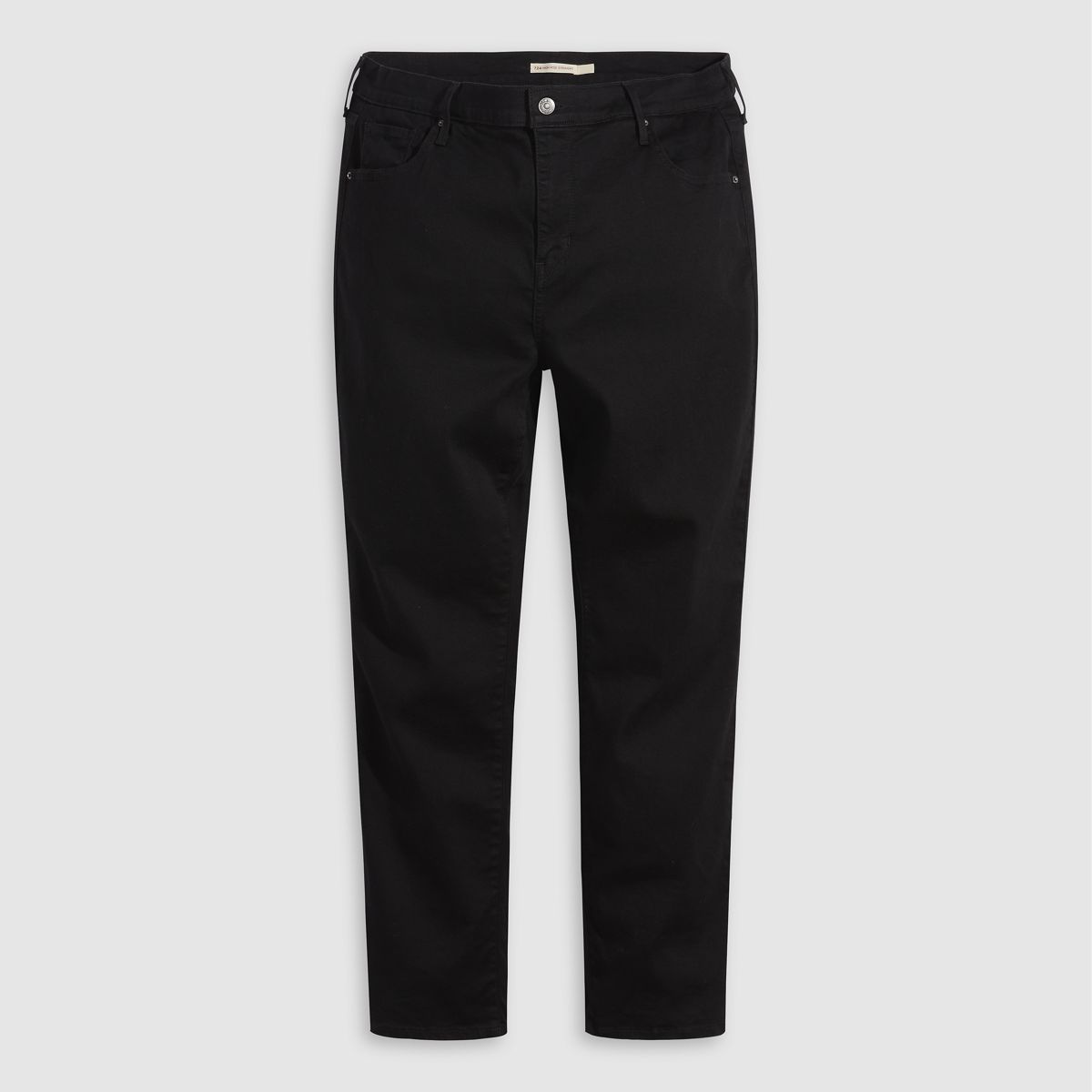 724 High Rise Slim Straight Fit Women's Jeans (Plus Size) — Soft Black