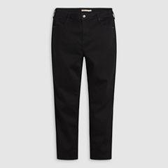 724 High Rise Slim Straight Fit Women's Jeans (Plus Size) — Soft Black 6