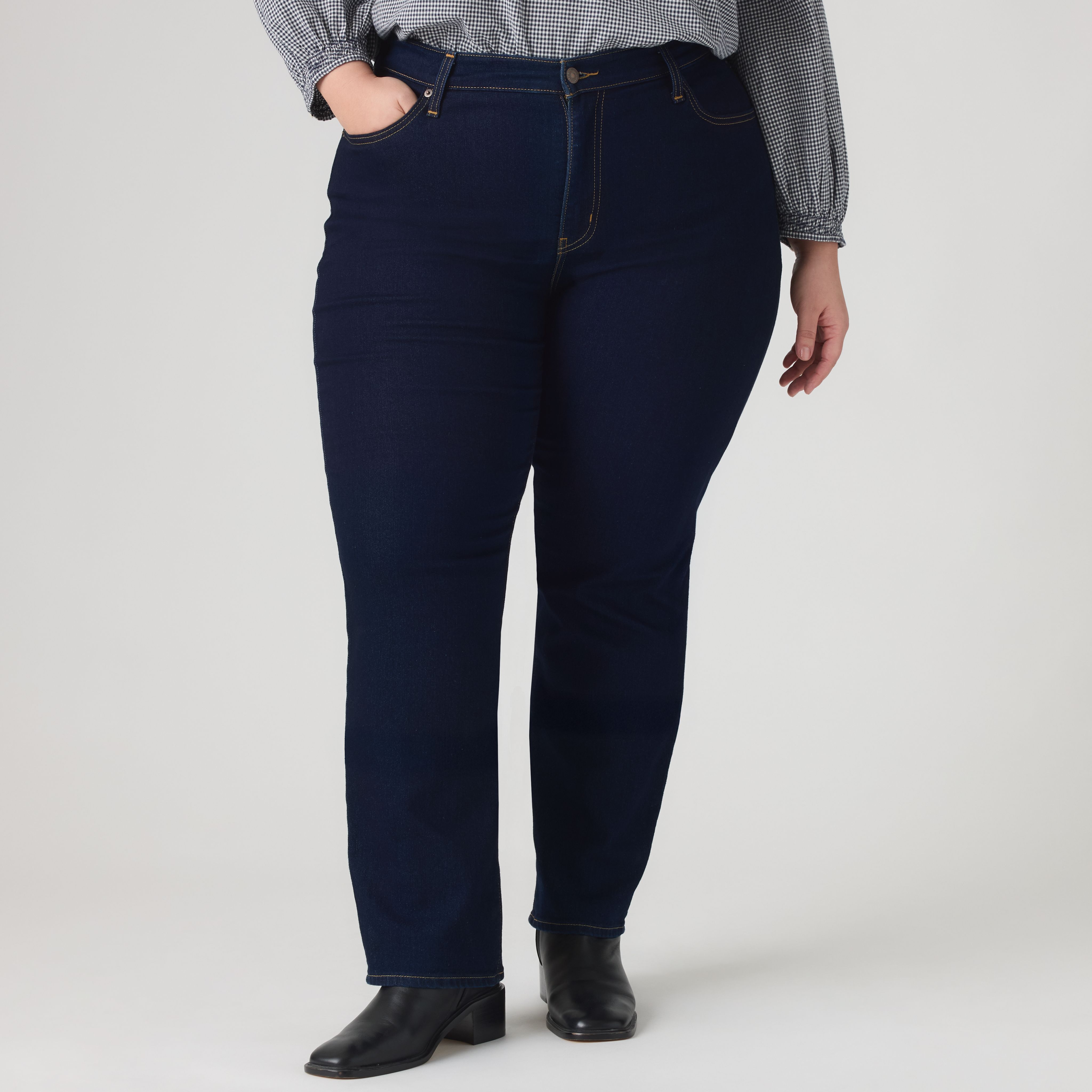 724 High Rise Slim Straight Fit Women's Jeans (Plus Size) 2