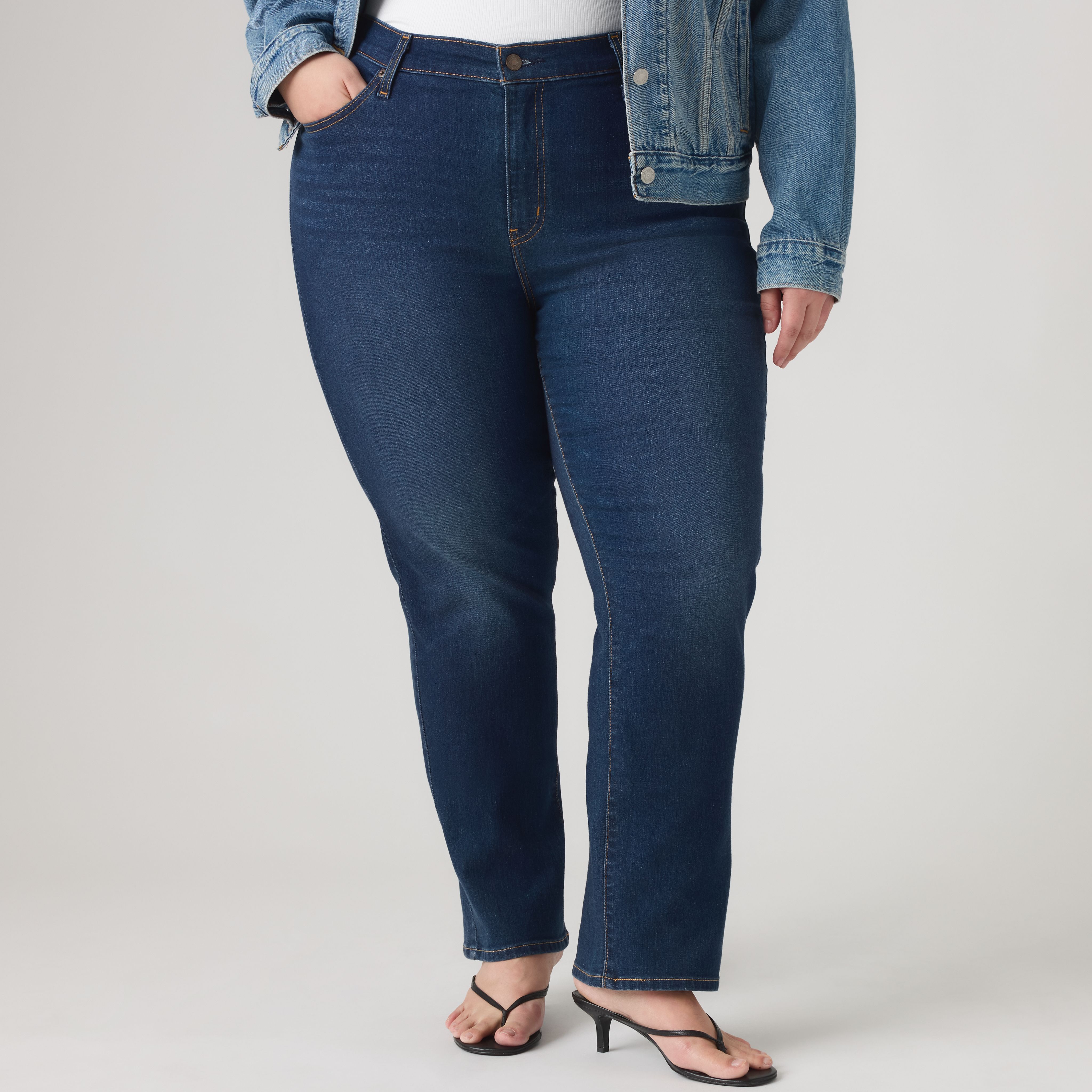 724 High Rise Slim Straight Women's Jeans (Plus Size) 2