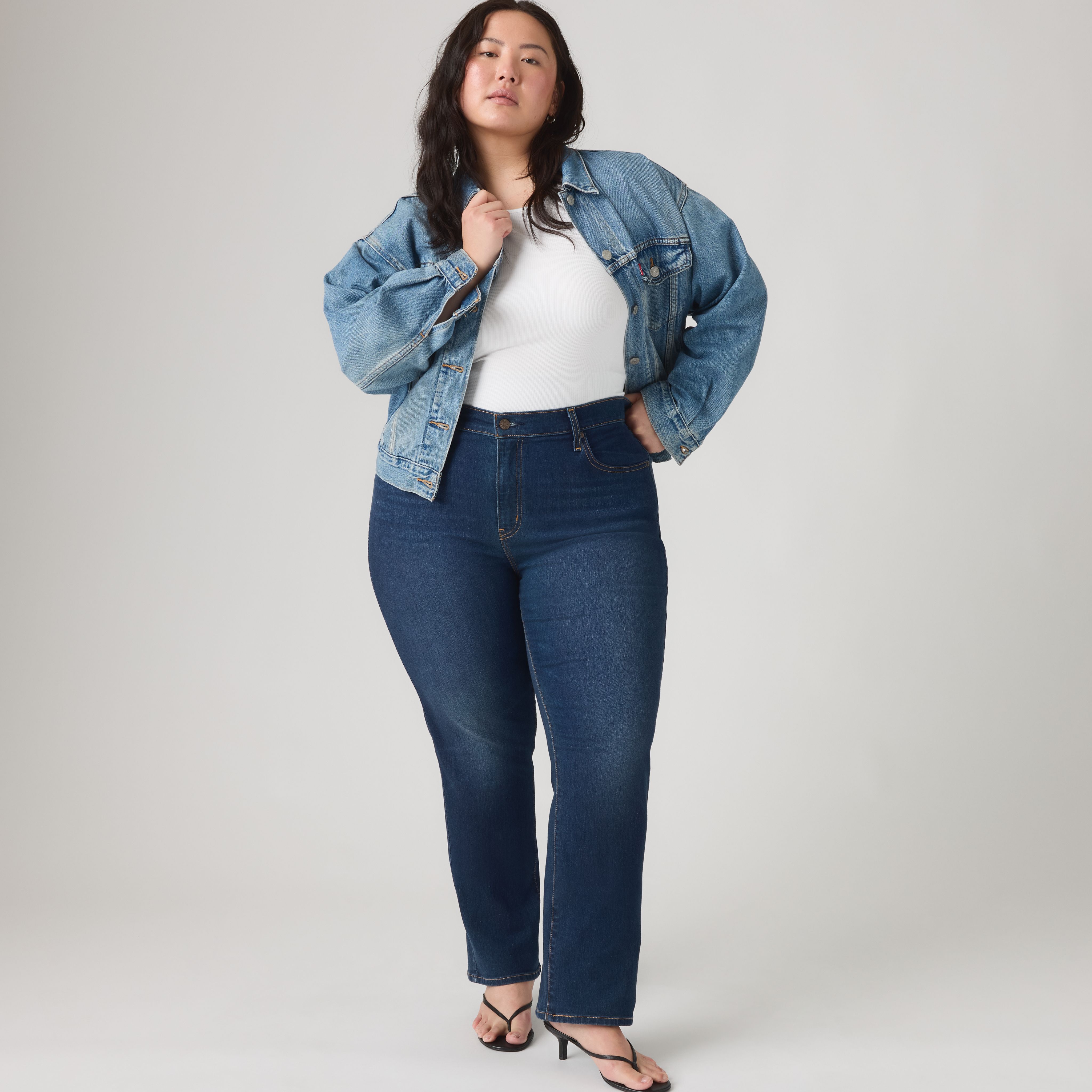 724 High Rise Slim Straight Women's Jeans (Plus Size) 1