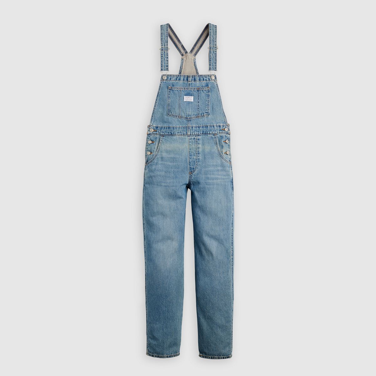 Vintage Denim Women's Overalls — File Away - Medium Wash