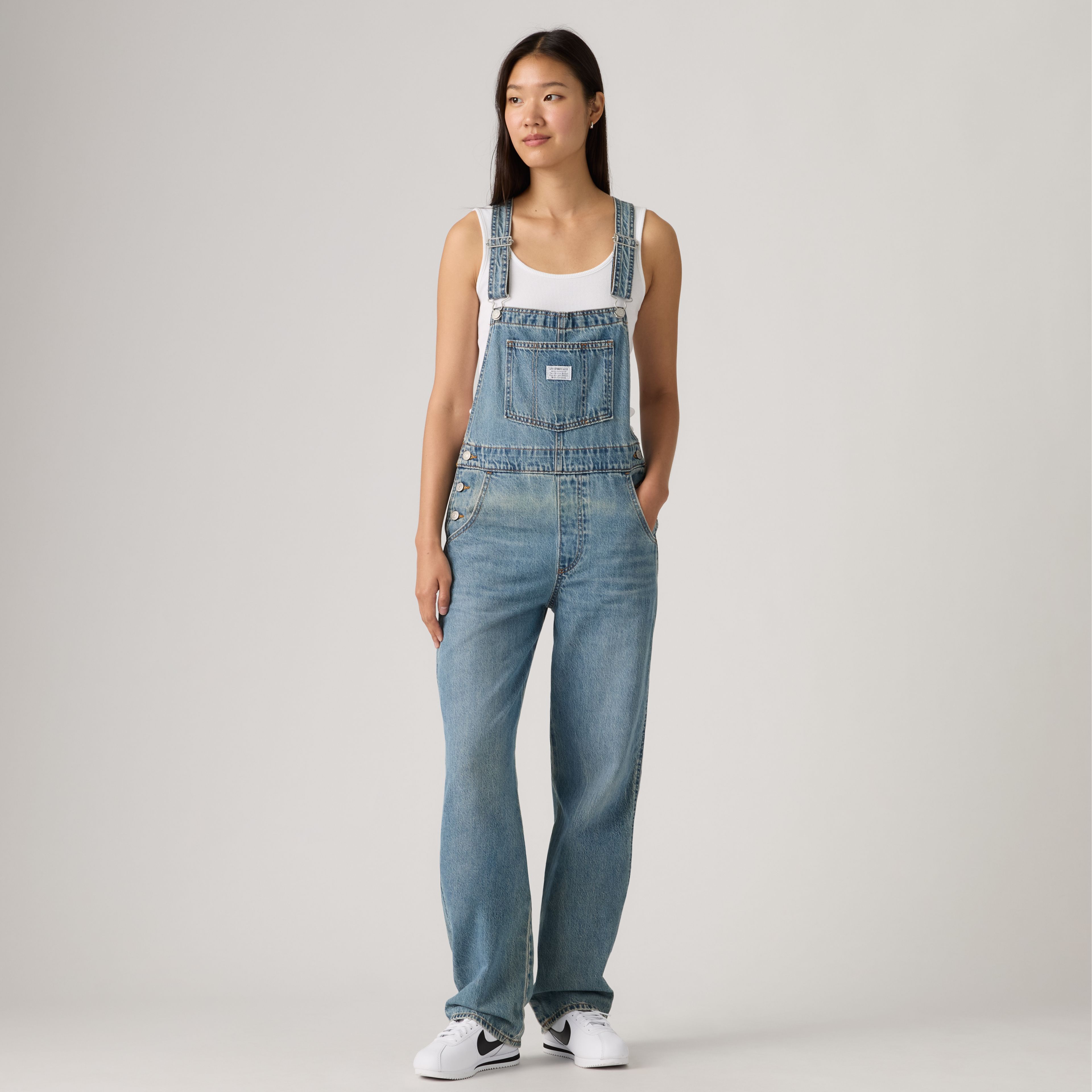 Vintage Denim Lightweight Overalls
