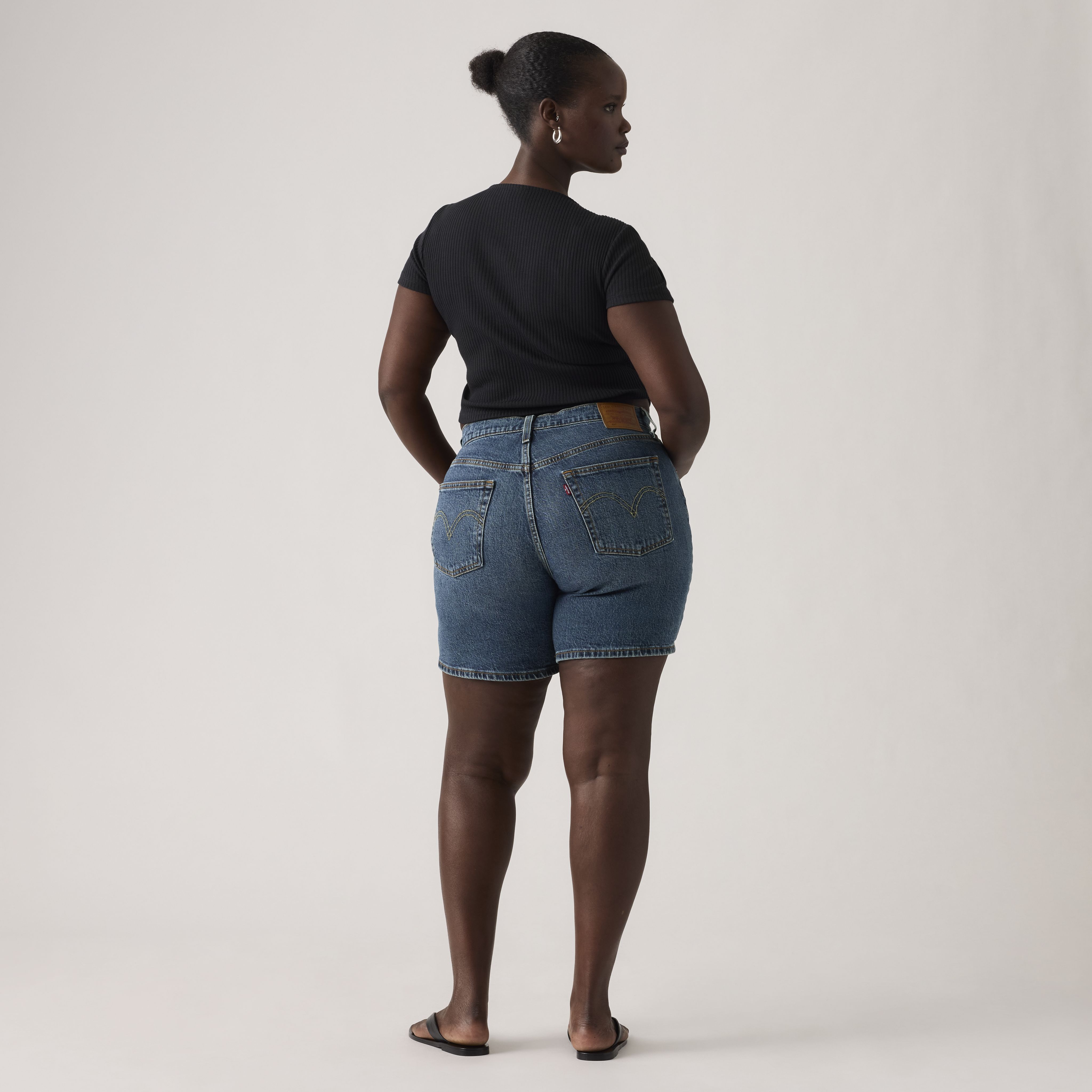 501® Original High Rise Mid-Thigh Jean Shorts 13