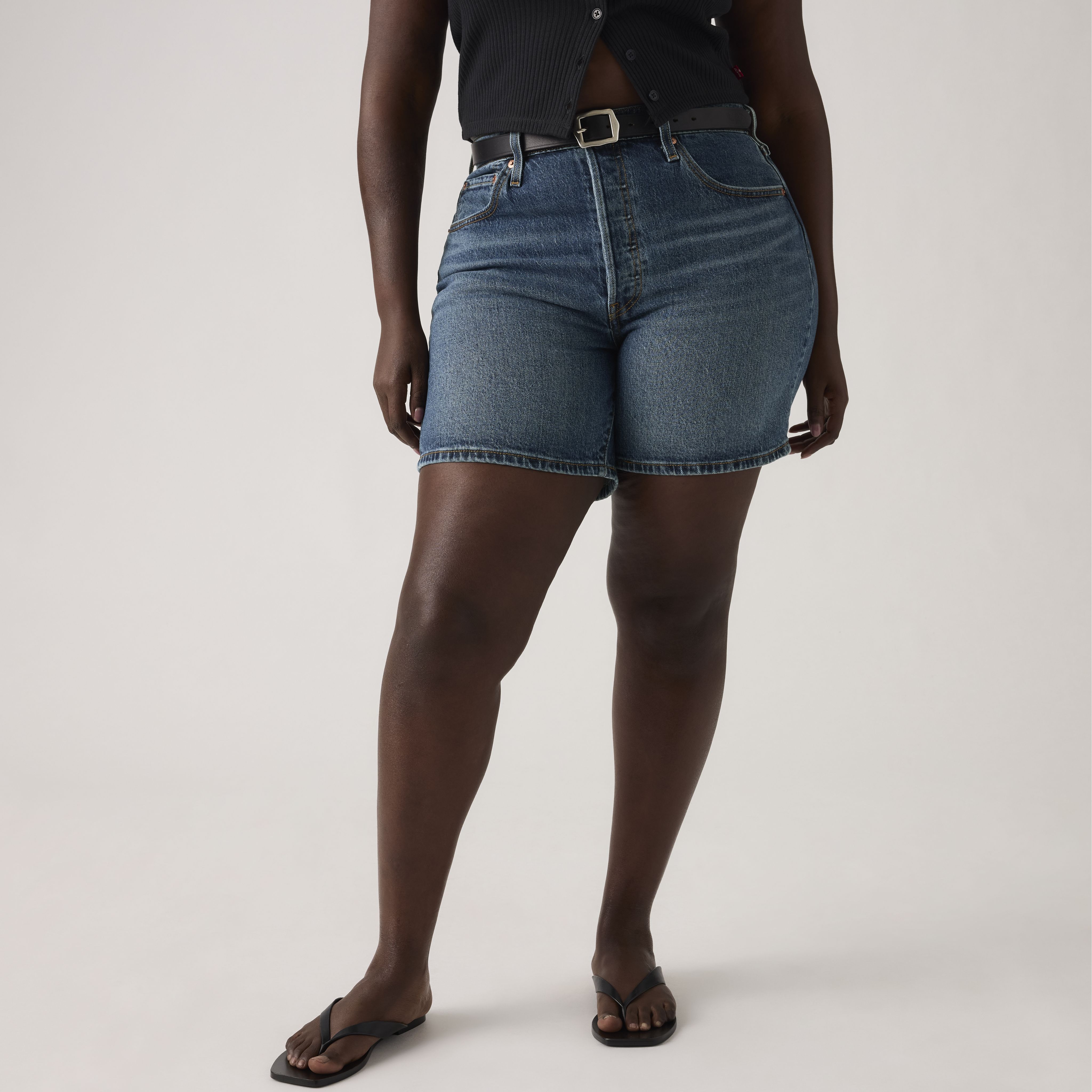 501® Original High Rise Mid-Thigh Jean Shorts 10
